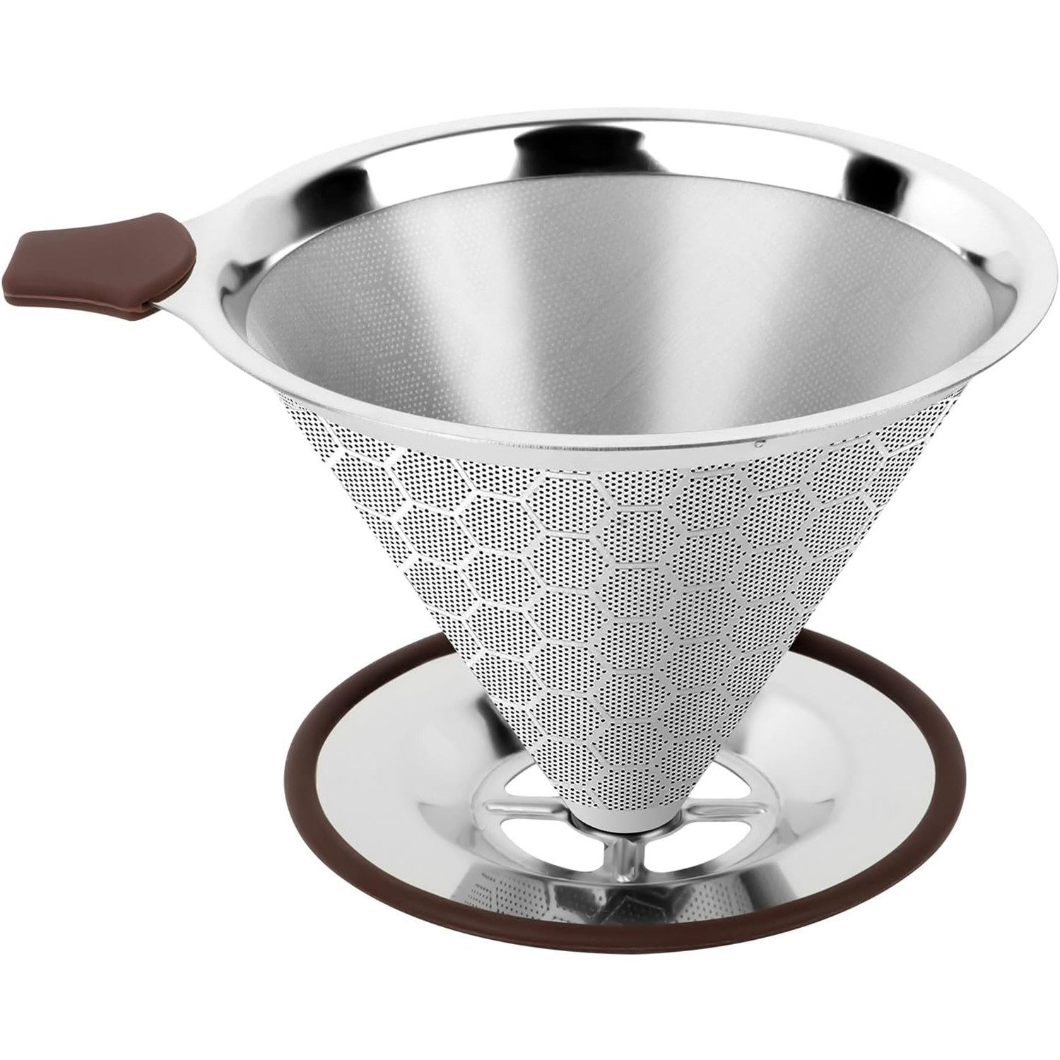 Auledio Permanentfilter Кофейный фильтр Papierloser aus Edelstahl Wiederverwendbar Kaffeebereiter, Handfilter Kaffee 3-4 Tassen, Kaffee Filter Aufs
