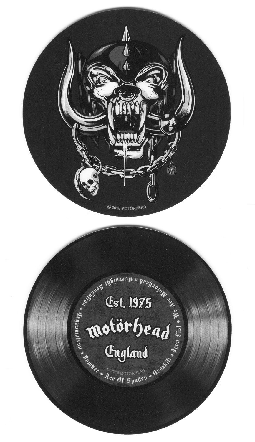 6-teilig Motörhead Rockbites Backform Untersetzer Up Close Schallplatten