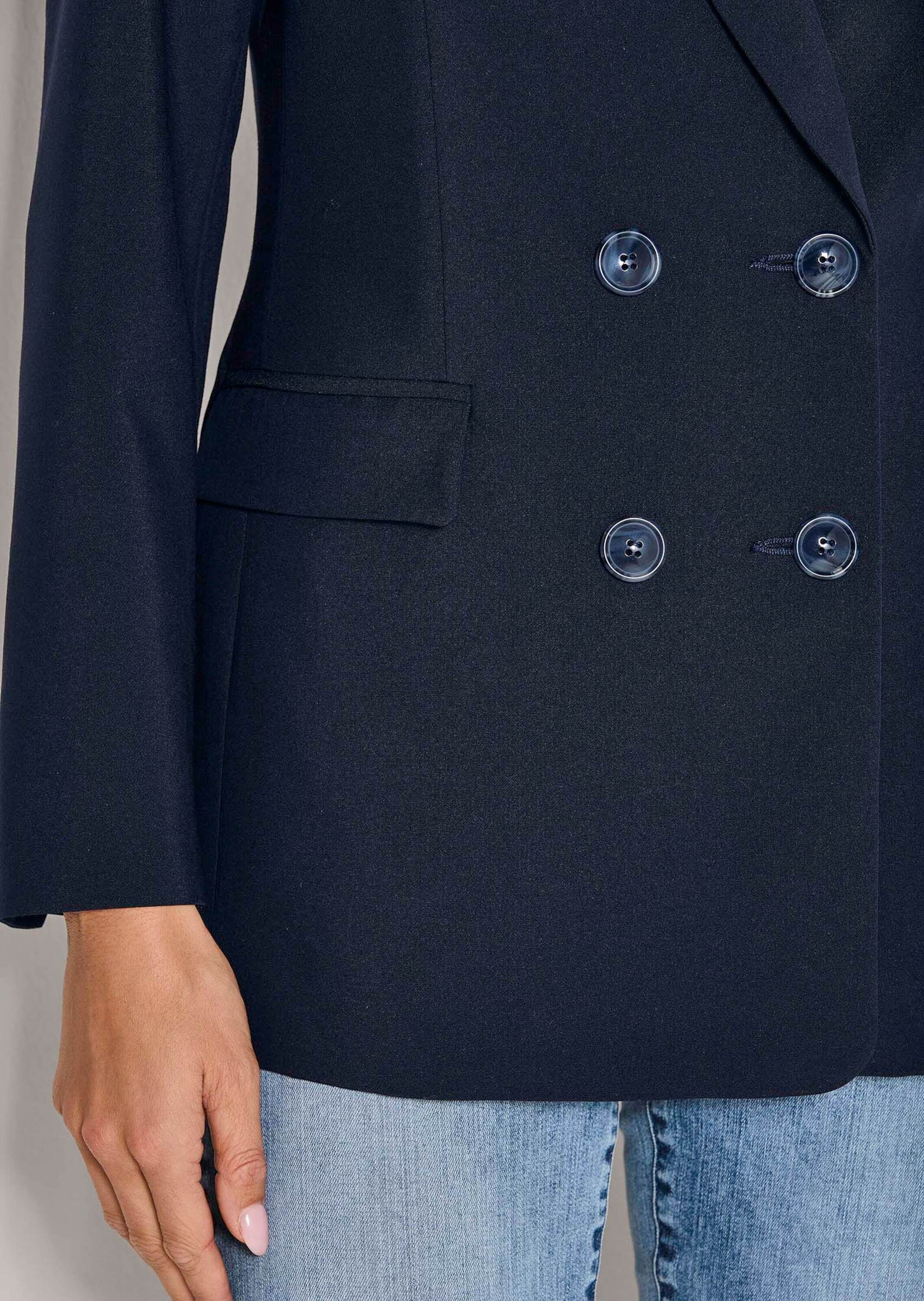 MADELEINE Kurzblazer Zweireihiger Longblazer mit Futter