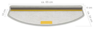 Stufenmatte Stufenmatte Altona Halbrund Einzeln und SparSets, Metzker®, halbrund, Höhe: 8 mm, 15 Stück im Set - Hellgrau
