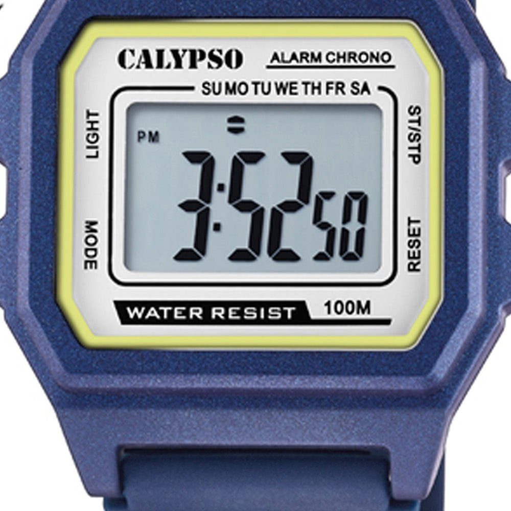 Calypso K5805/3, (ca. Herren WATCHES Uhr Digital 37mm), Digitaluhr eckig, Herrenuhr mittel Sport-Style Kunststoffarmband, CALYPSO