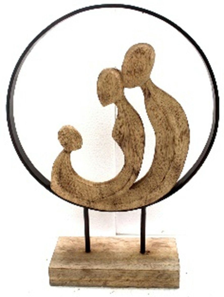 Skulptur Im Familien der Fensterdeko, Dekoobjekt Kreis Holz, Holzdeko Wanddeko, Skulptur Moritz 30x10x41cm, Tischdeko,