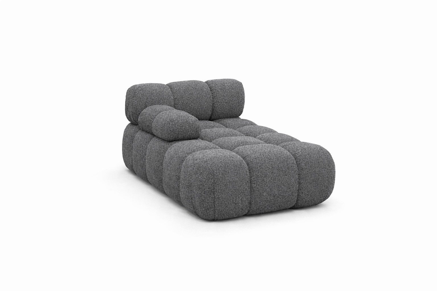 Kaiser Möbel Chaiselongue modular für Wohnzimmer, Bouclé-Stoff Abriamo, Selia, Chaiselongue, Chaiselongue-Modul zum Entspannen,Modernes Lounge-Design