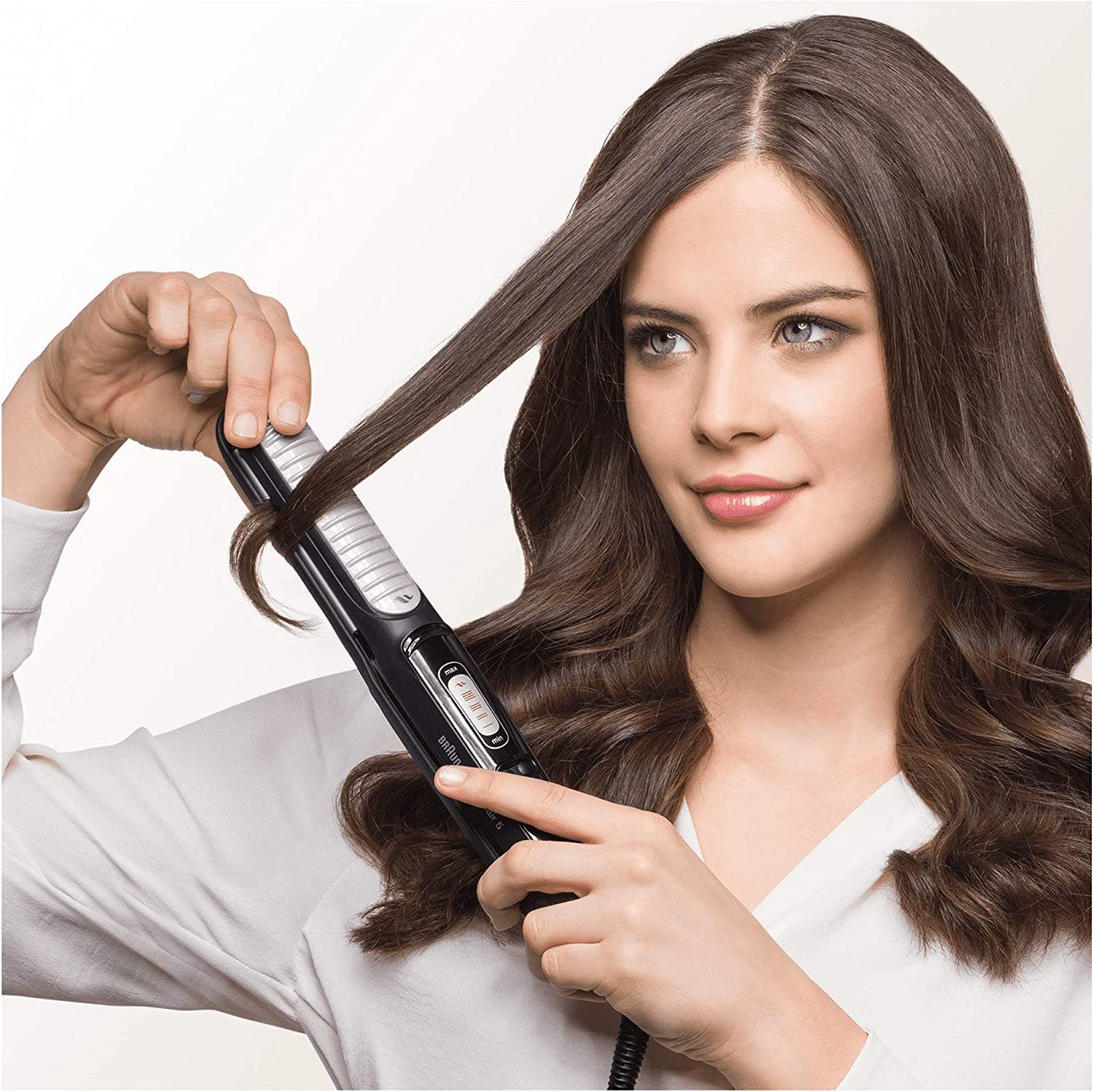 5 Braun Satin Keramik Hair Braun Glätteisen