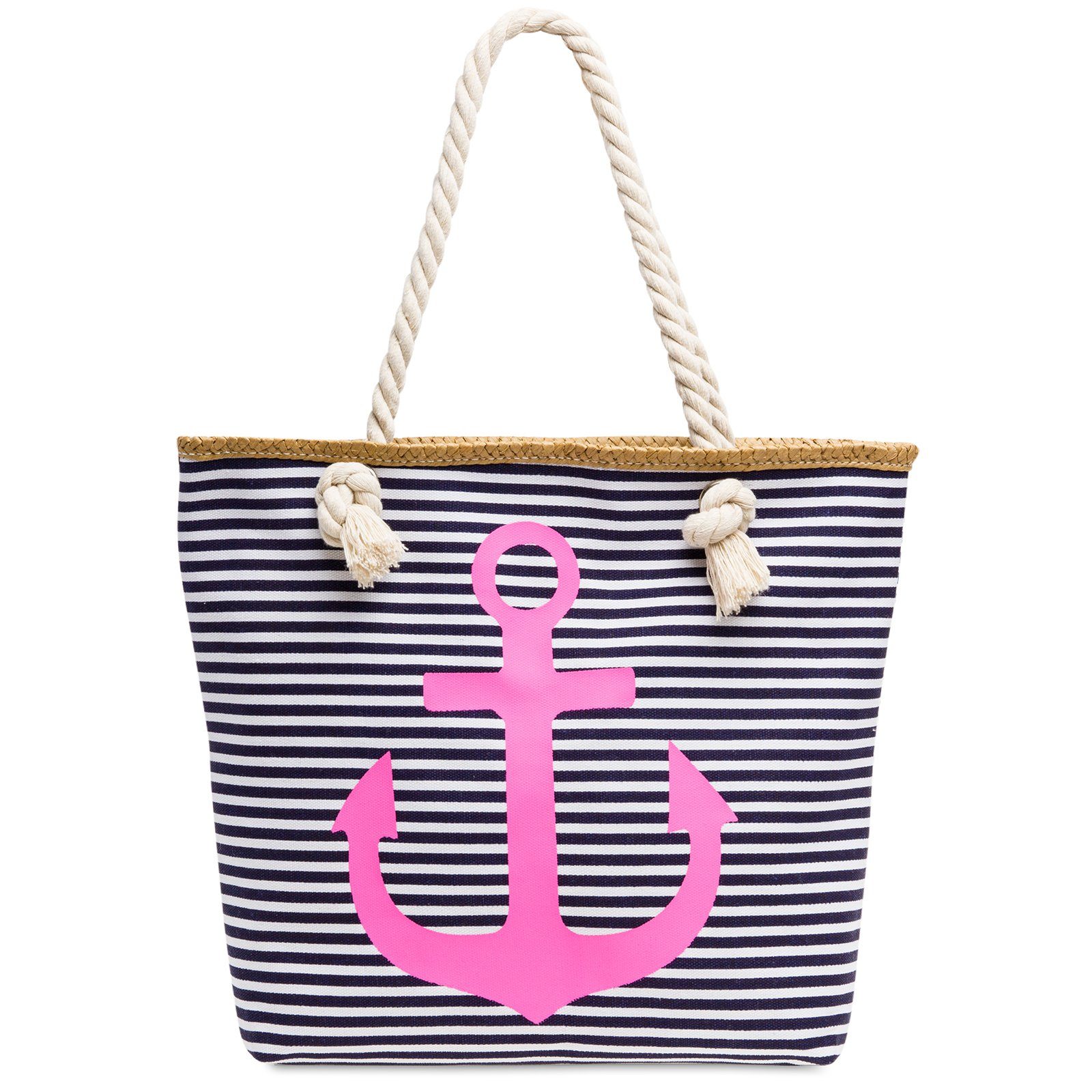 Caspar Strandtasche TS1040 Damen Shopper mit Reißverschluss