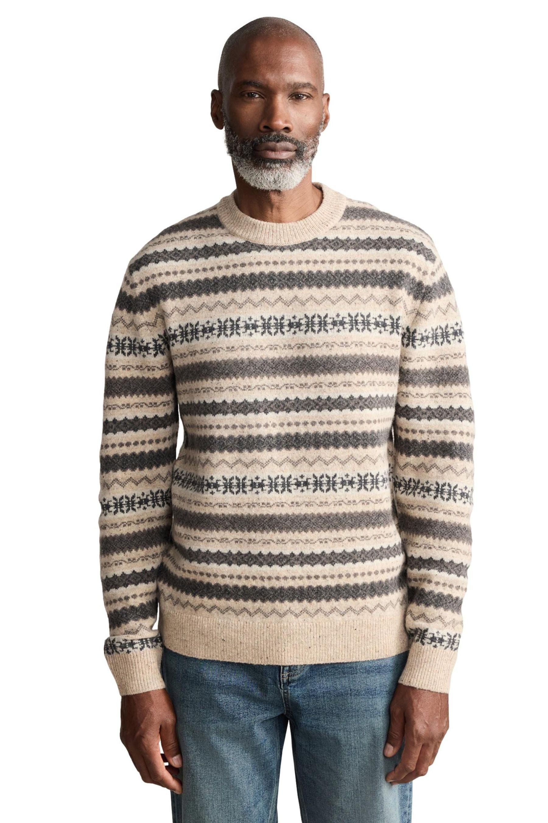 Next Norwegerpullover Regular Fit Rundhalspullover mit Fairisle-Muster (1-tlg)