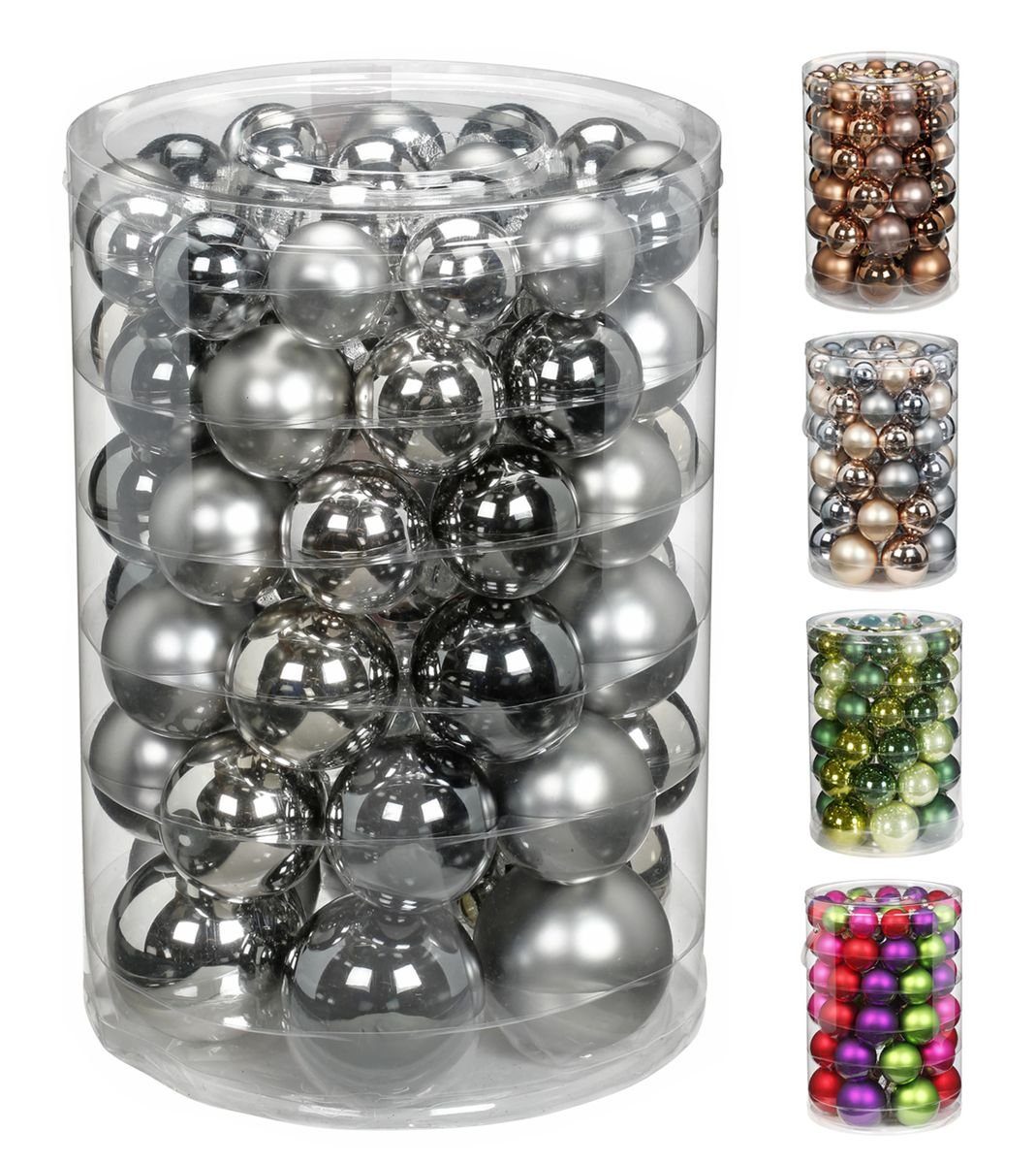 JACK Christbaumschmuck JACK by Inge Glas 60x Glas Kugeln Christbaumkugeln Ø 4 5 6 7 cm Box, Matt, Glanz, inkl. Aufbewahrungsbox. Reduzierter Preis € 17,90. Unverbindliche Preisempfehlung € 39,90