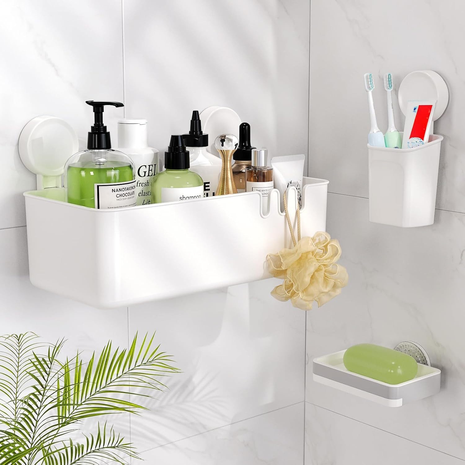 Elegear Duschablage Duschregal Ohne Bohren, Badregal & Küchenregal, Kunstst günstig online kaufen