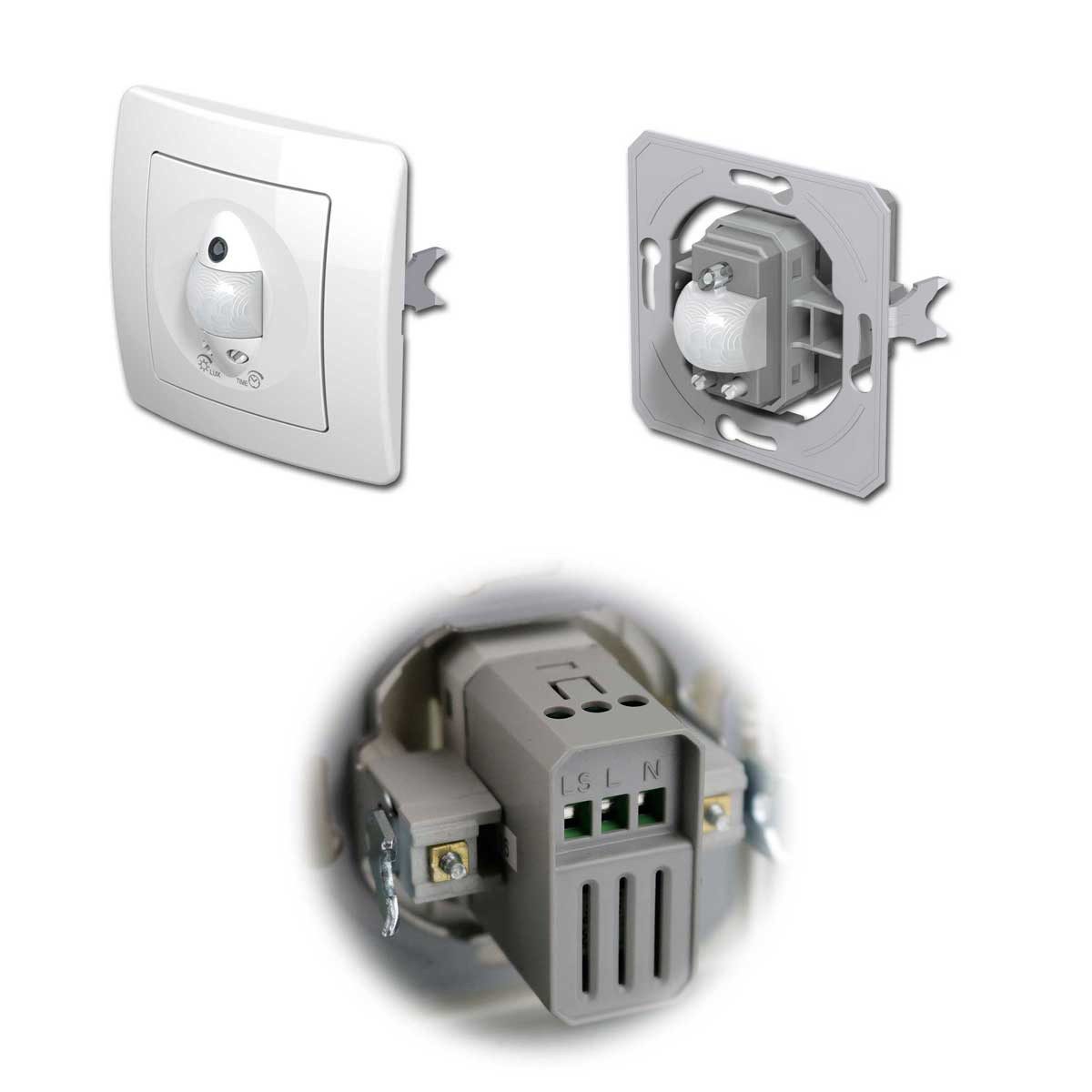 TEM Bewegungsmelder EKONOMIK Bewegungsmelder & Steckdose weiß, UP