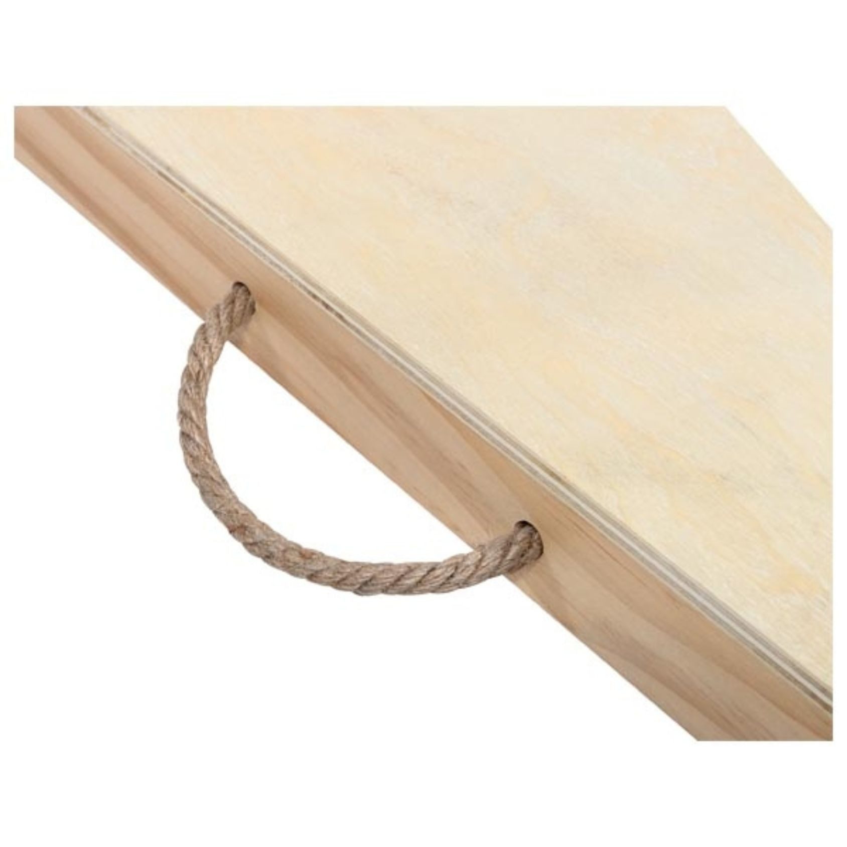 goki Spiel Cornhole Wurfspiel aus Holz, Outdoorspiel, Cornhole, robuste Wurfsäckchen im Baumwollbeutel