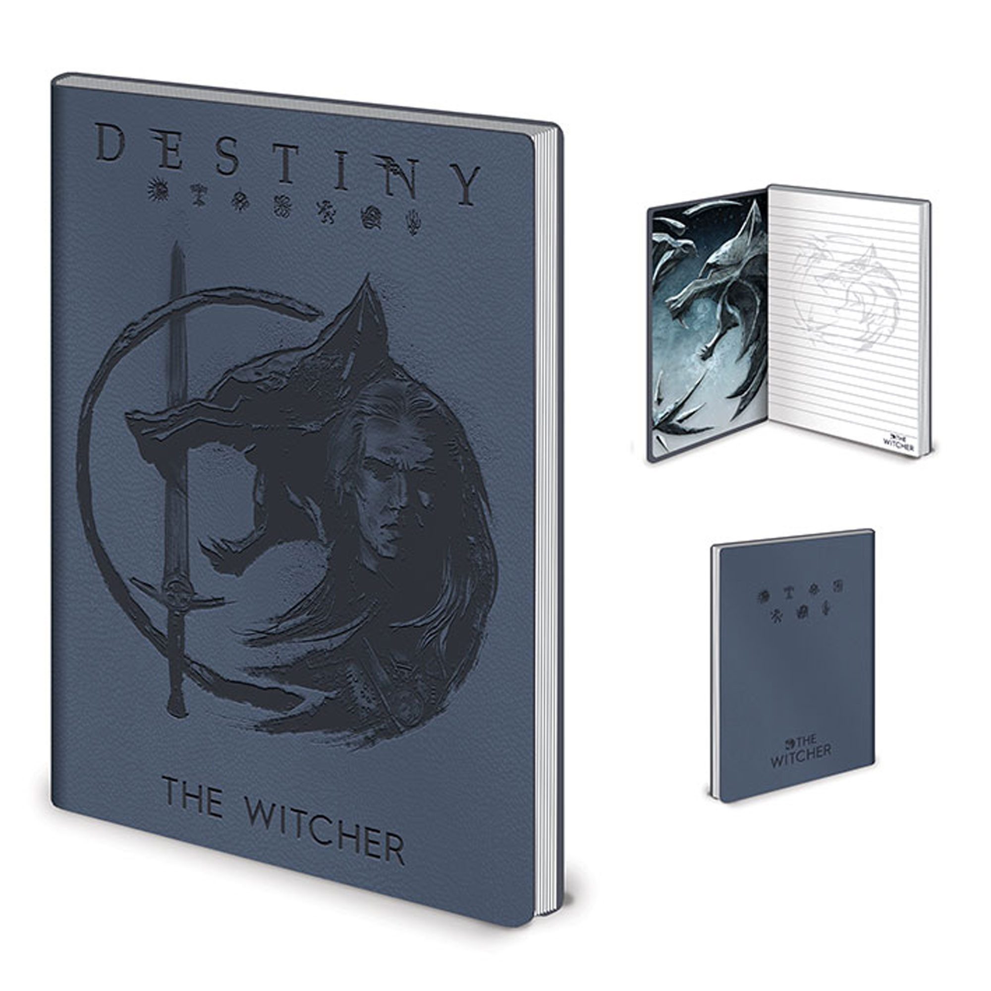 Kunstdruck Witcher, The - Premium Notizbücher - The Sigils and the Wolf