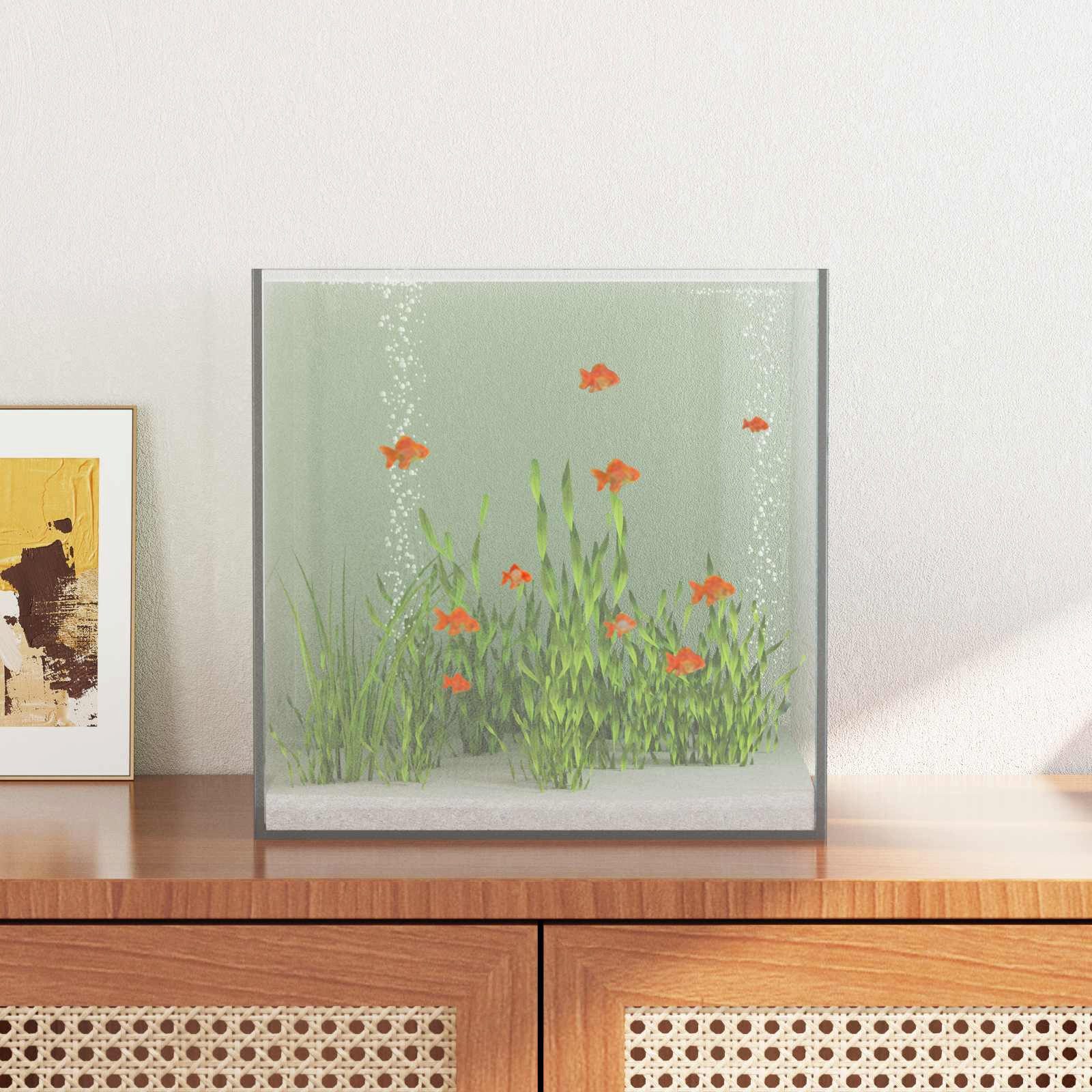 vidaXL Aquarium 30 x 30 x 30 cm Aquarium mit Speicher Weiß Glas