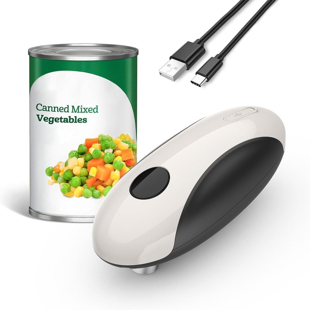 TUWENA Elektrischer Dosenöffner Elektrischer Dosenöffner, Automatischer One Touch Dosenöffner Kabellos