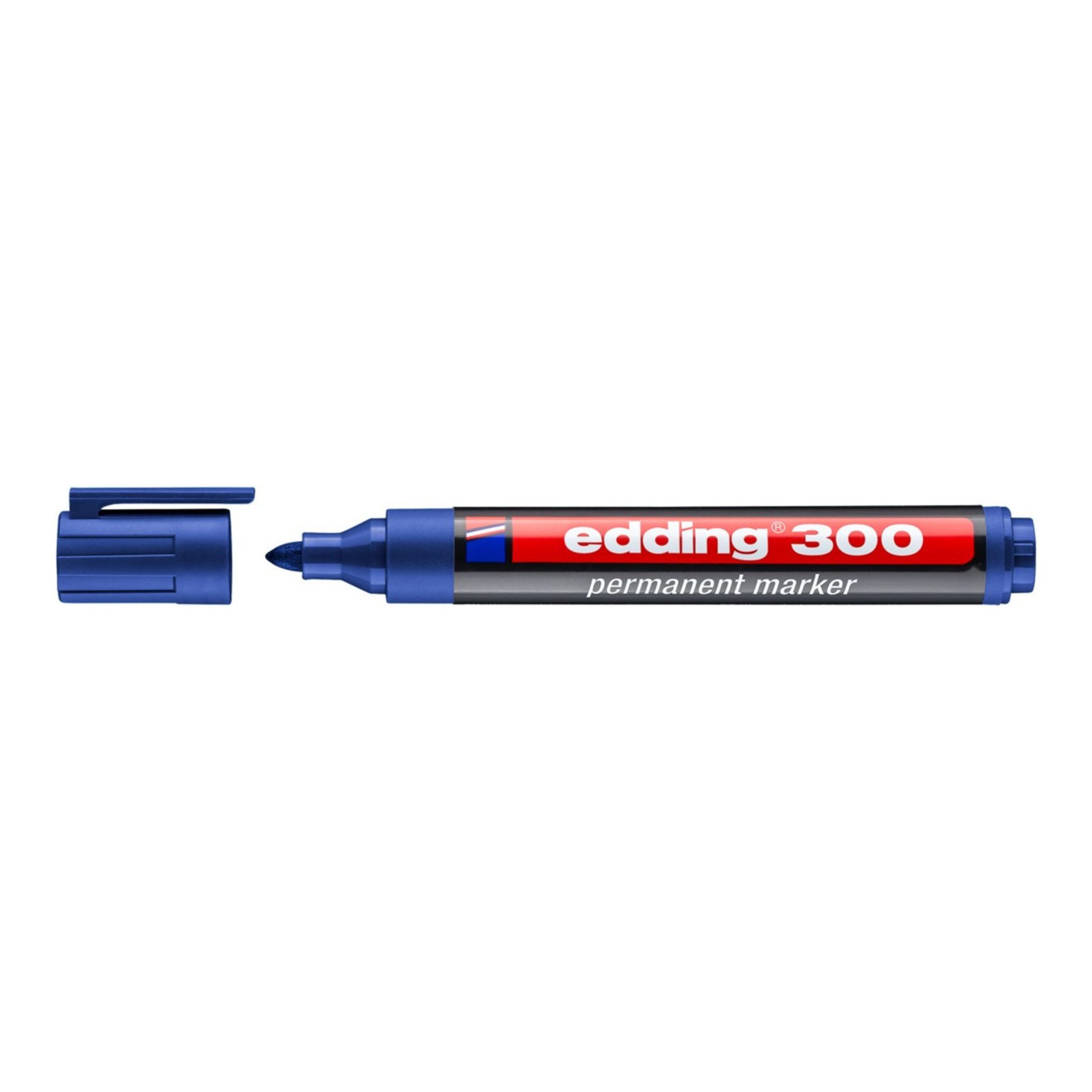 edding Permanentmarker Permanentmarker 300, Rundspitze, 1,5 - 3 mm, blau EDDING 4-300003, (3-tlg)