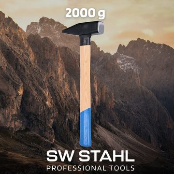 SW-STAHL Hammer 50920L Schlosserhammer, mit Stielschutz, 2.000 g