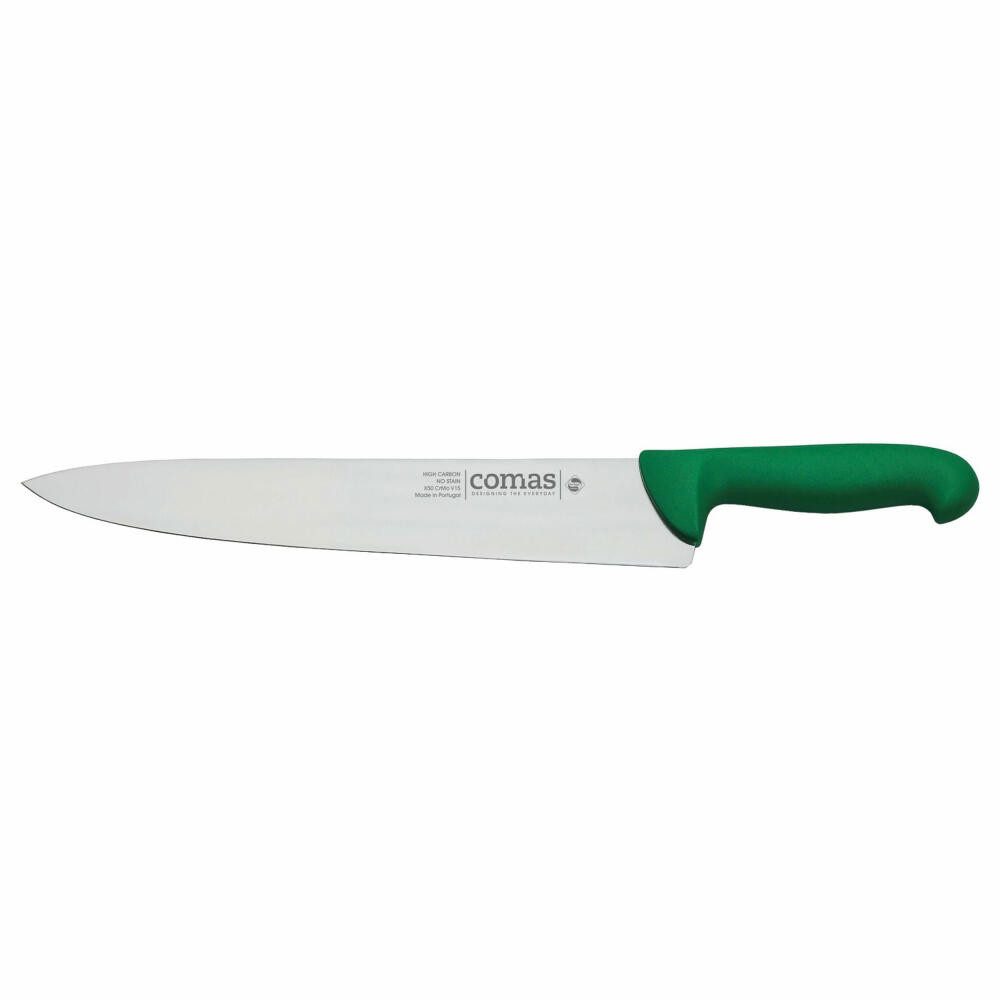 comas Kochmesser Carbon, Grün, 30 cm Klinge