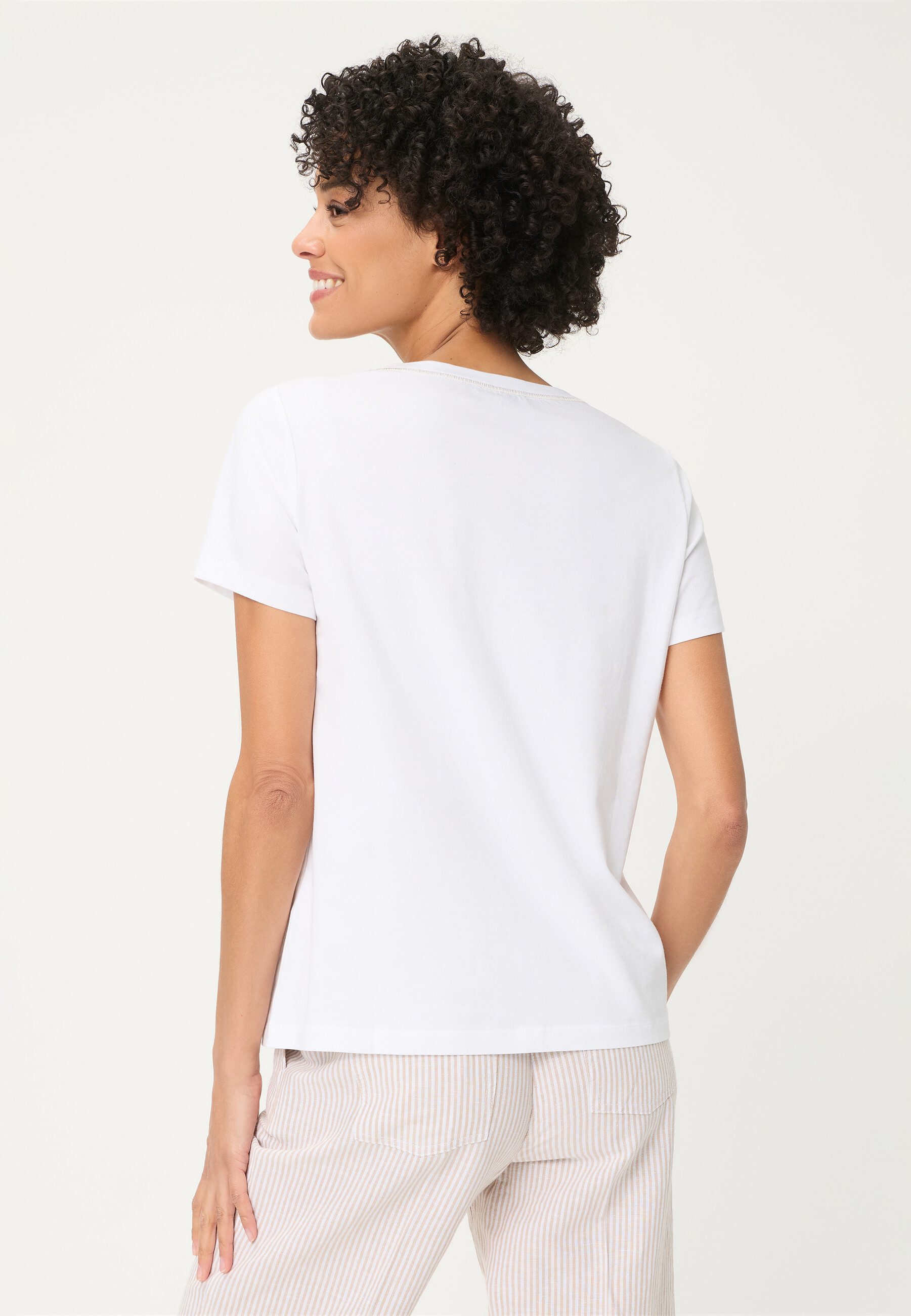 Olsen T-Shirt Shirt mit Placement Print
