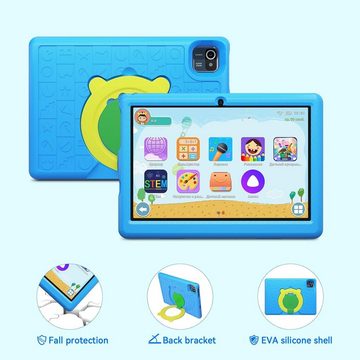 Freeski Kinder 6 GB RAM mit Dual Kamera Tablet (10", 64 GB, Andriod 13, mit Kindersicherung, kidoz vorinstallieren, WiFi, Bluetooth)