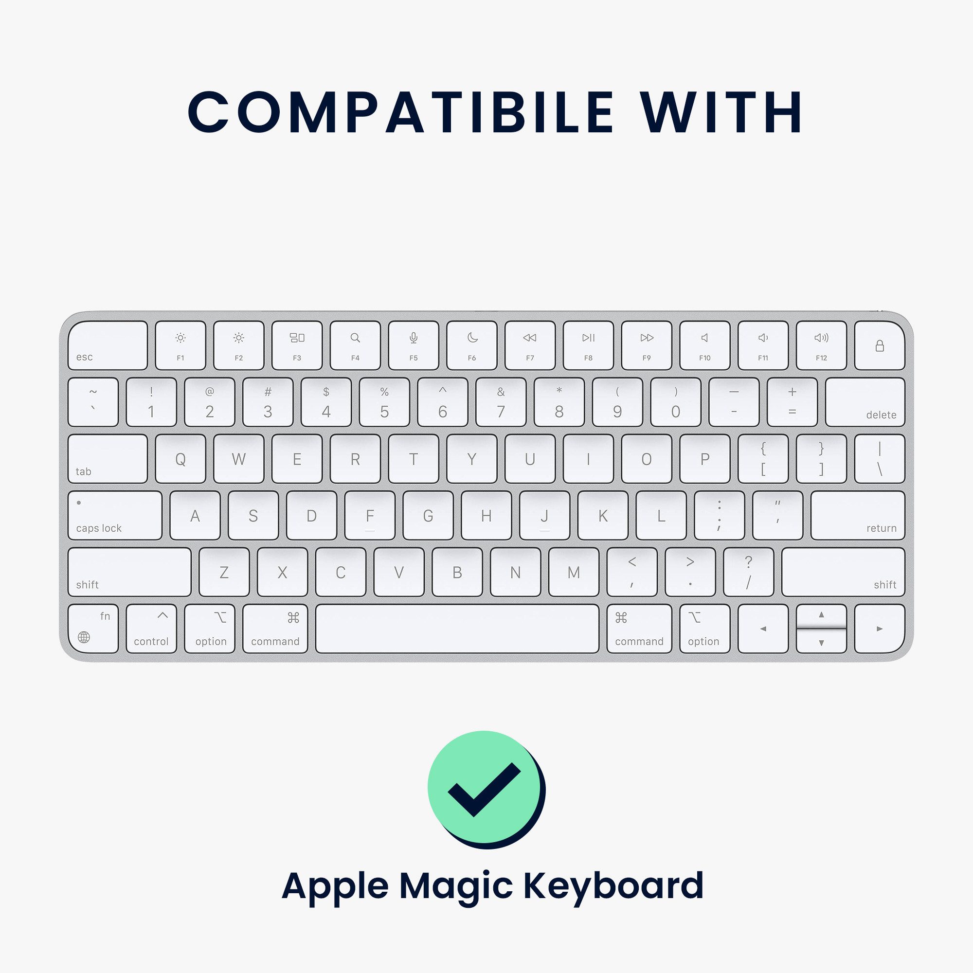 kwmobile Etui Apple Magic Keyboard Sticker, Keyboard Sticker - Farb-Aufkleber für Amerikanische QWERTY Tastatur