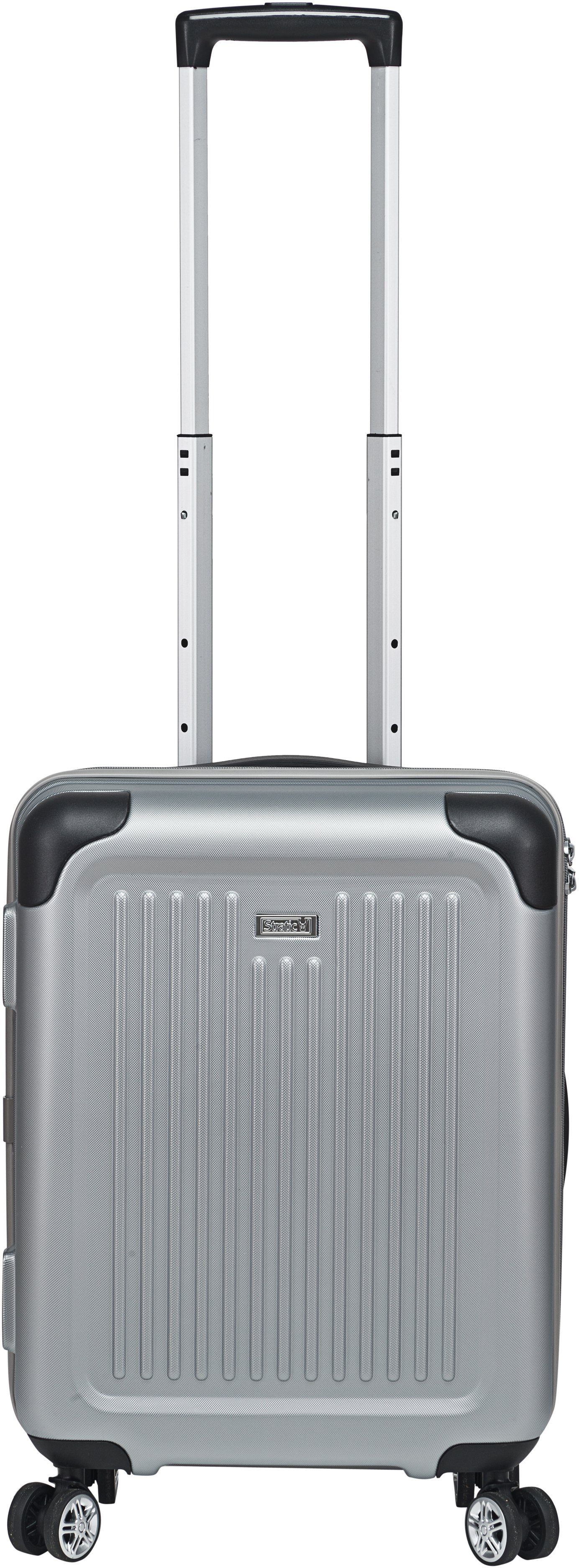 Stratic Hartschalen-Trolley Stripe, 54 cm, 4 Rollen, Handgepäck Reisekoffer Reisegepäck TSA-Zahlenschloss
