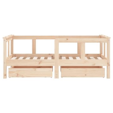 vidaXL Kinderbett Kinderbett mit Schubladen 70x140 cm Massivholz Kiefer