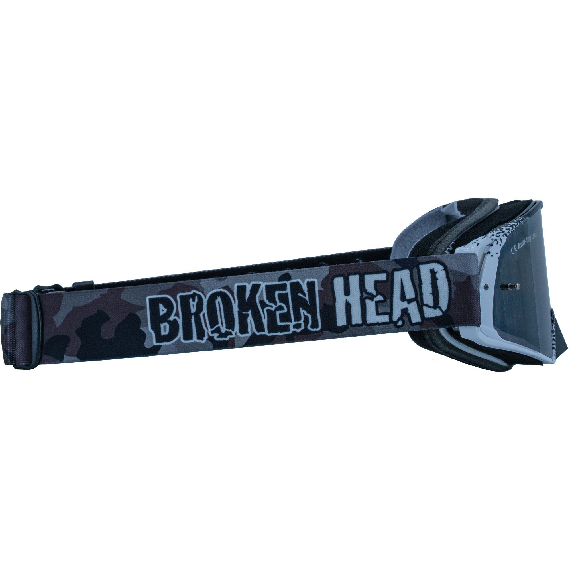 Head verstellbar Broken MX-Regulator Größe Schwarz, Motorradbrille