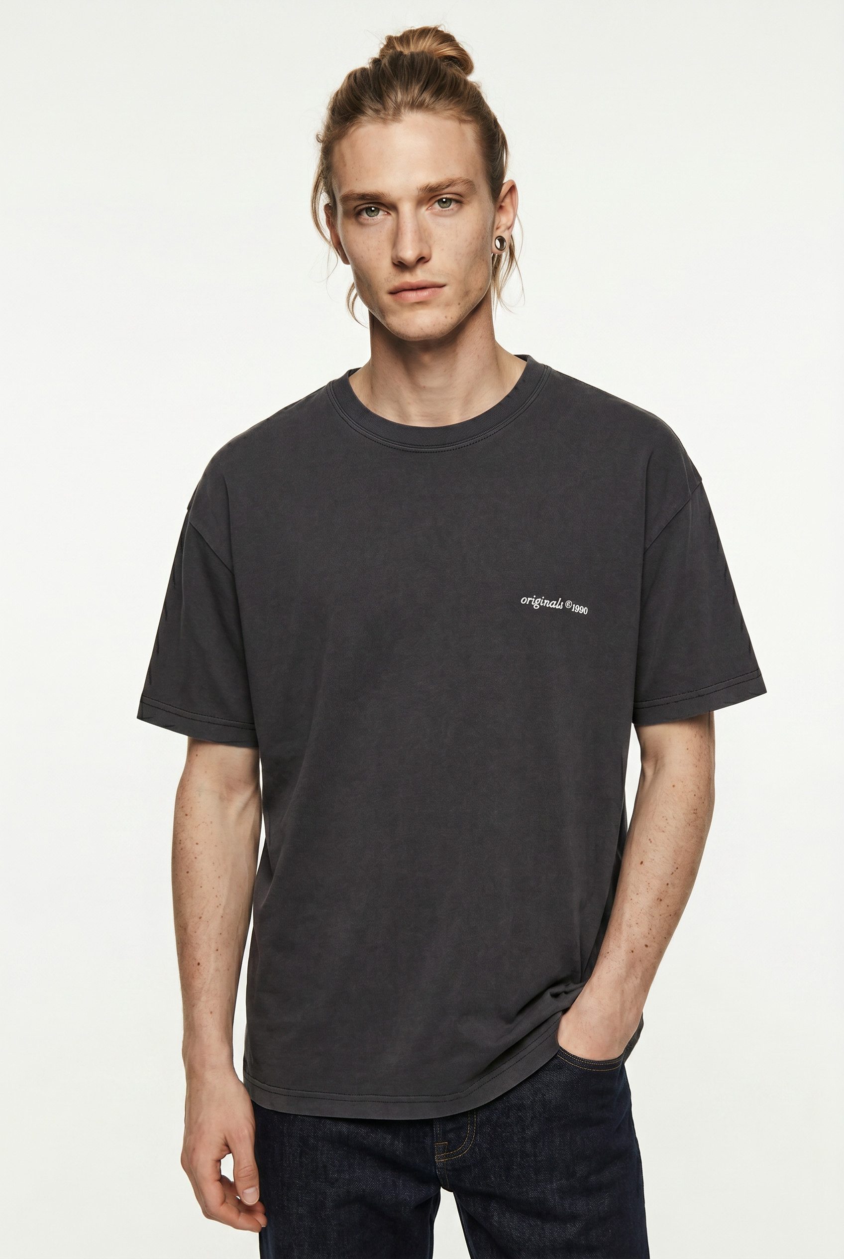 T-Shirt JORMAINE WASHED BACK TEE SS CREW NECK