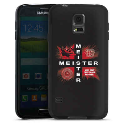DeinDesign Handyhülle Bayer 04 Leverkusen Meister Offizielles Lizenzprodukt, Samsung Galaxy S5 Silikon Hülle Bumper Case Handy Schutzhülle