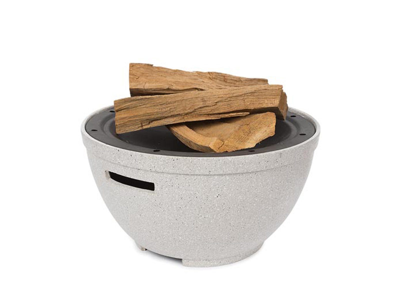 PEREL Feuerschale, Wasser & frostfeste Feuerschale in Steinoptik mit Schürhaken Ø47cm