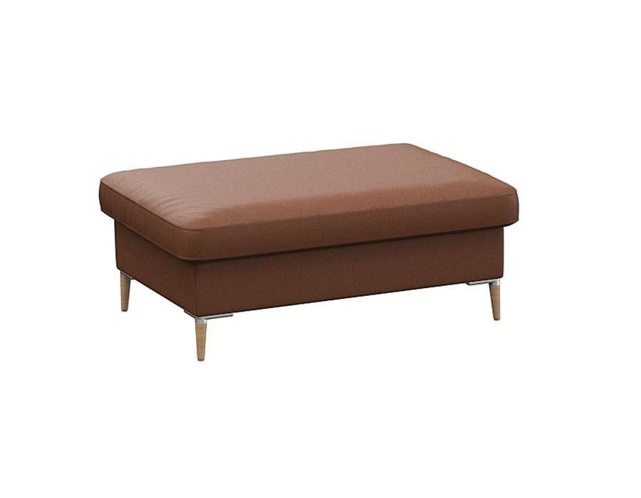 FLEXLUX Pouf Fiore, Kaltschaum, Füße Alu+ Eiche