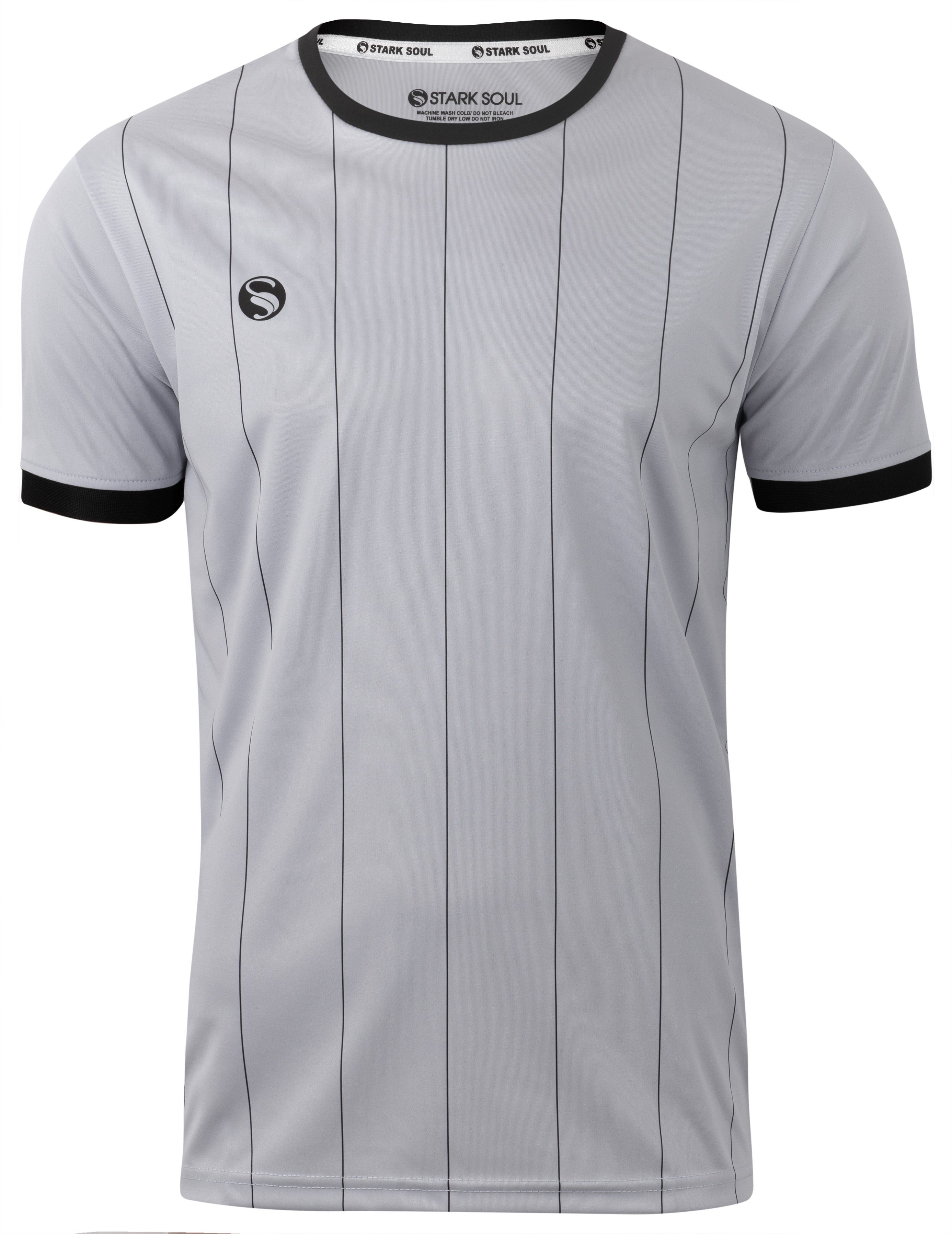 T-Shirt Trainingsshirt Trikot "Pinstripes", Herren Sport-Shirt, Kurzarm
