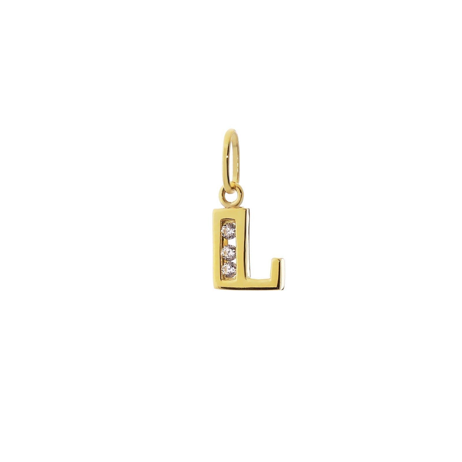 NKlaus Buchstabenanhänger Buchstabe L 8 Karat günstig online kaufen