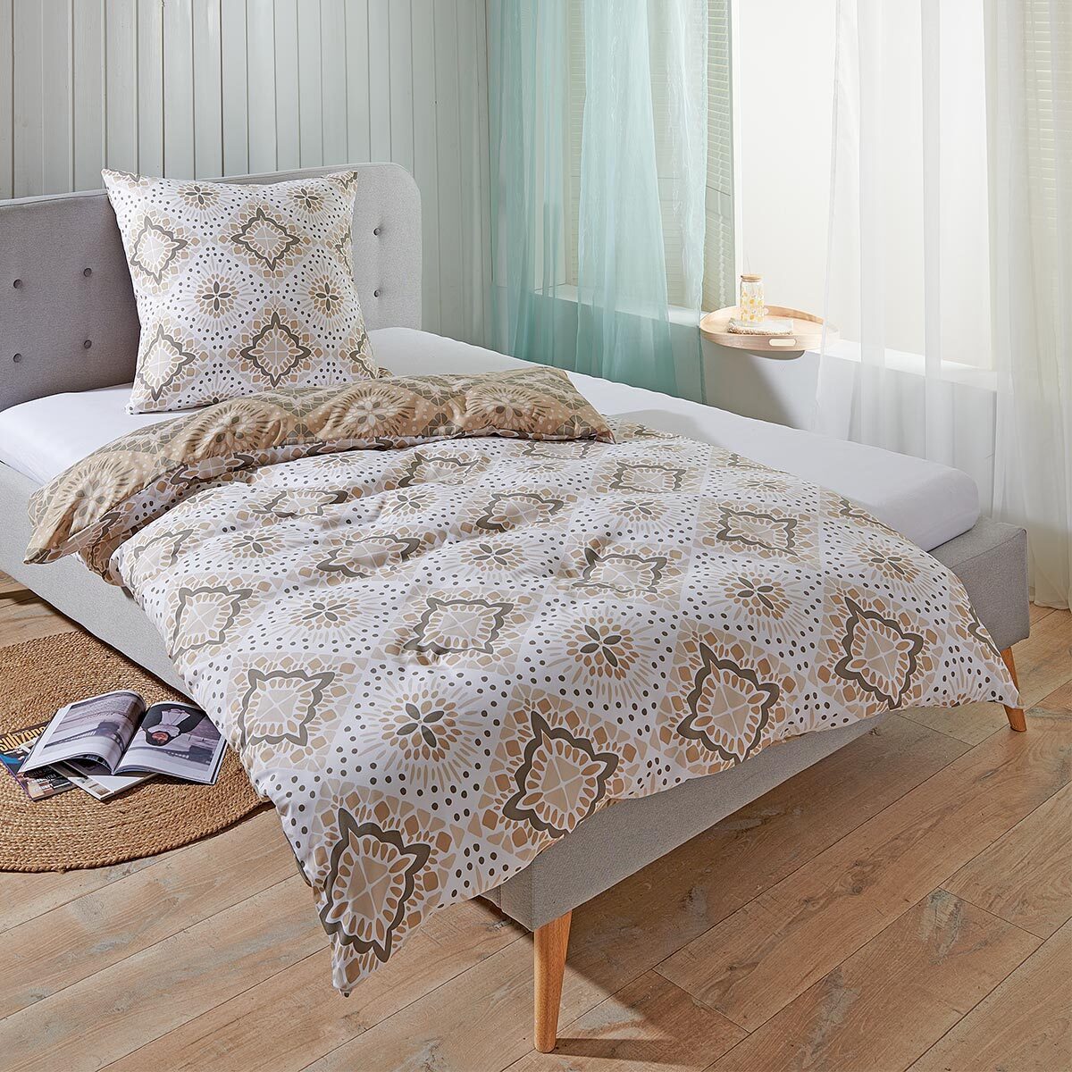 TRAUMSCHLAF Bettwäsche München beige, Mikrofaser, 3 teilig günstig online kaufen
