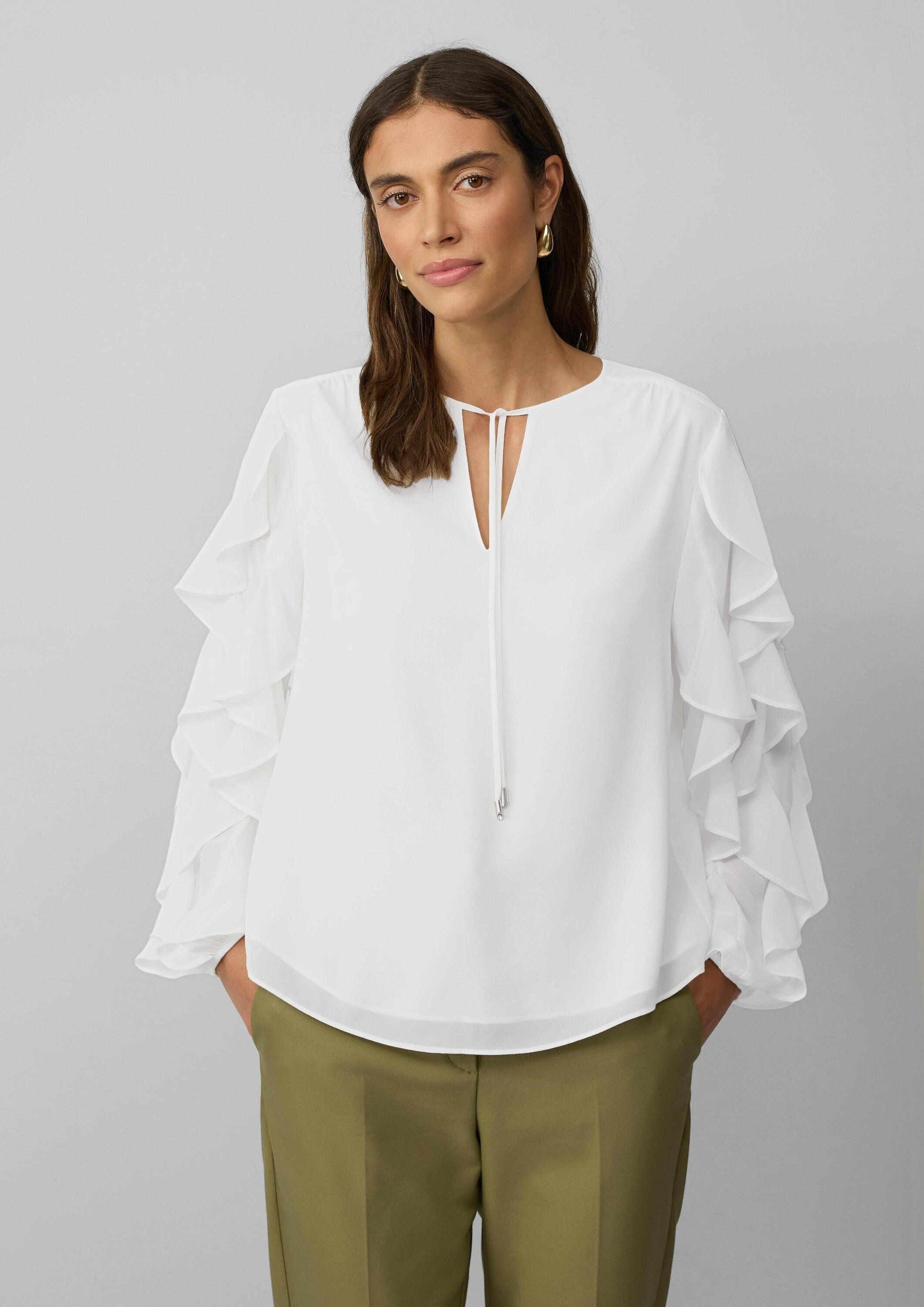 s.Oliver Langarmbluse Bluse Leichte Chiffonbluse mit günstig online kaufen