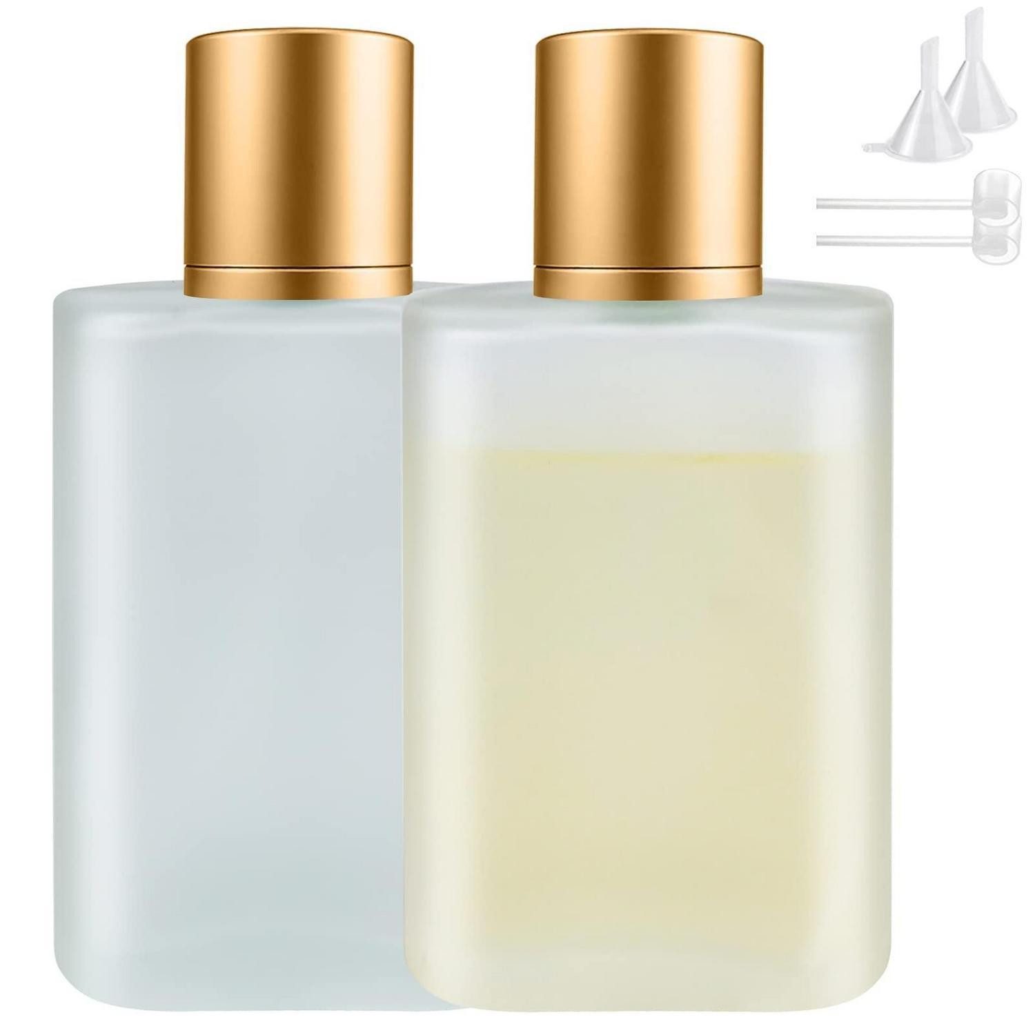LuxusKollektion Parfümzerstäuber Parfümzerstäuber Set 2x100ml matt gold (2 St)