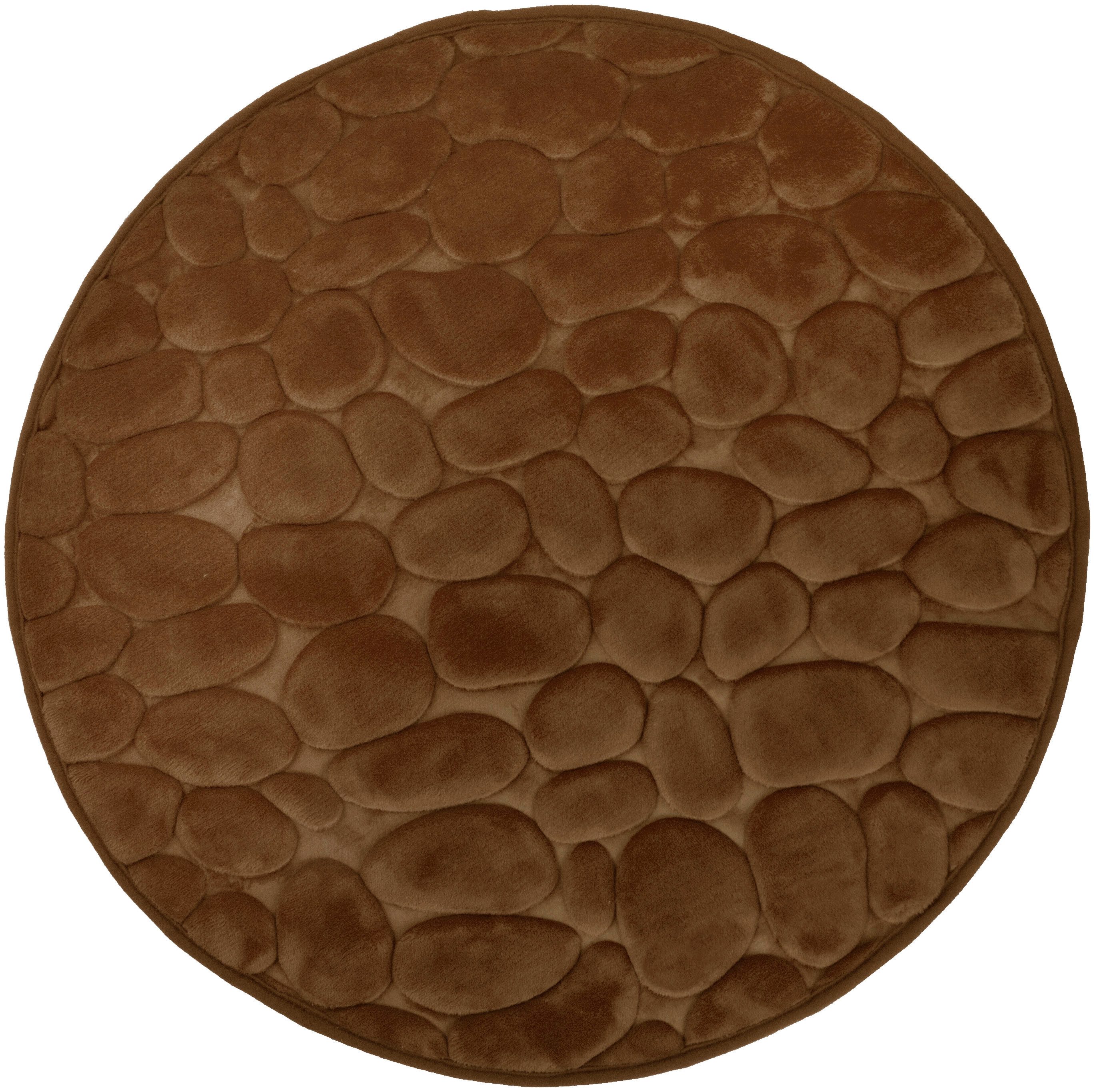 Euroshowers GmbH Badematte Bellarina, Badematte, Badvorleger, Badezimmer Teppich, Memory funktion, Rutschhemmende Beschichtung auf der Unterseite, 100% polyester, memory foam (stoppning), latex SBR, Rund, Memory funktion, Rutschhemmende Beschichtung auf der Unterseite