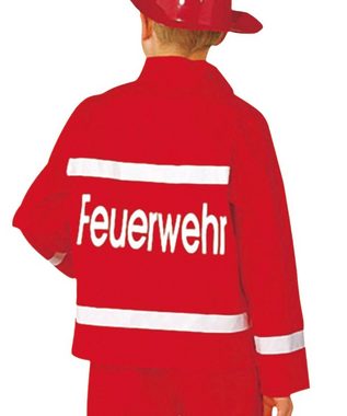 Karneval-Klamotten Kostüm Feuerwehrmann rot Jungen mit Feuerwehrhelm, Kinderkostüm Feuerwehrkostüm Karneval