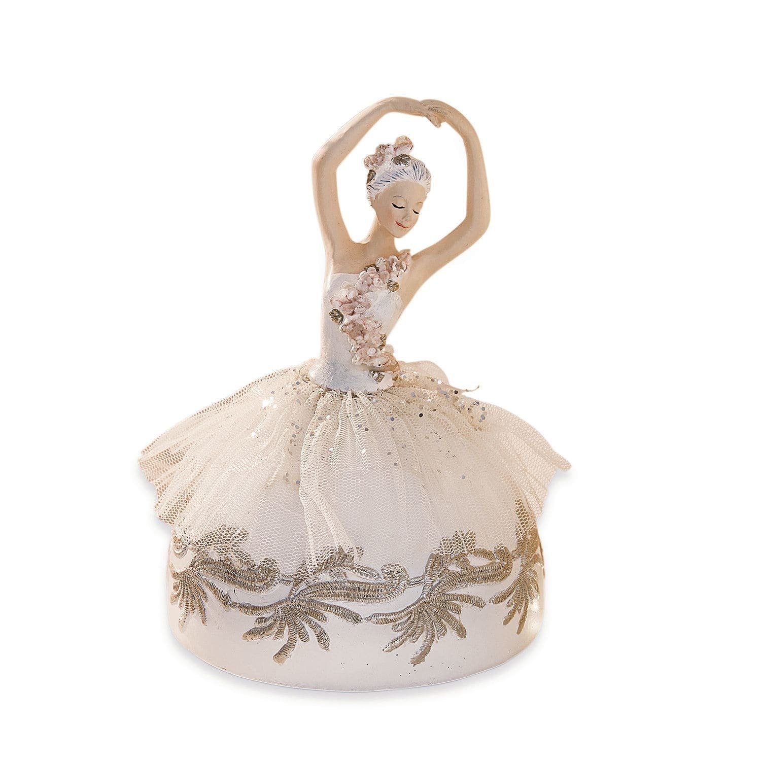 Mirabeau Dekoobjekt Spieluhr Malinka antikweiß/antikgold günstig online kaufen