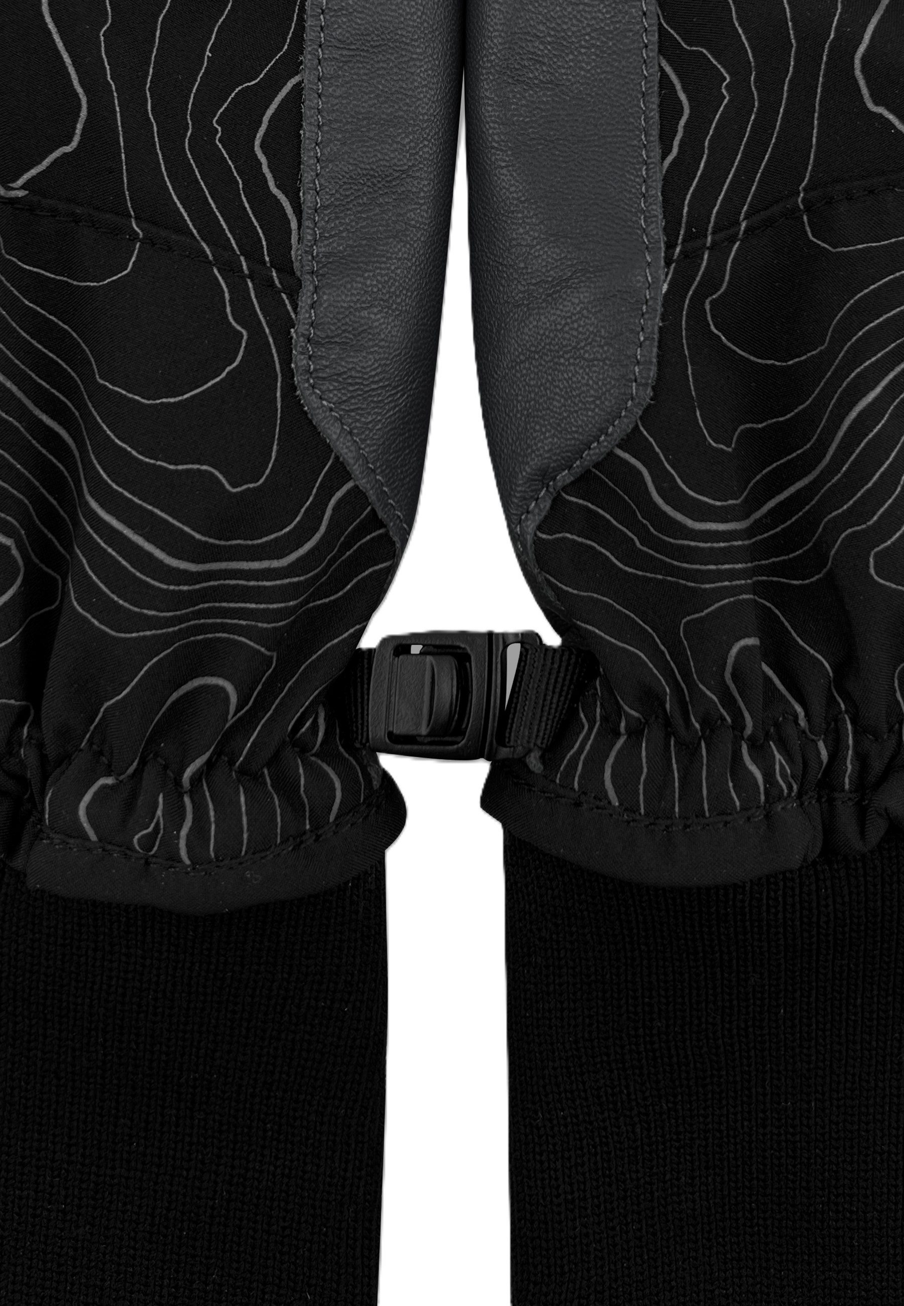 KESSLER Lederhandschuhe Modell Hafjell (Paar, 1-St., Handschuhe) waterproof eVent® BIO membrane, PRIMALOFT® Gold insulation