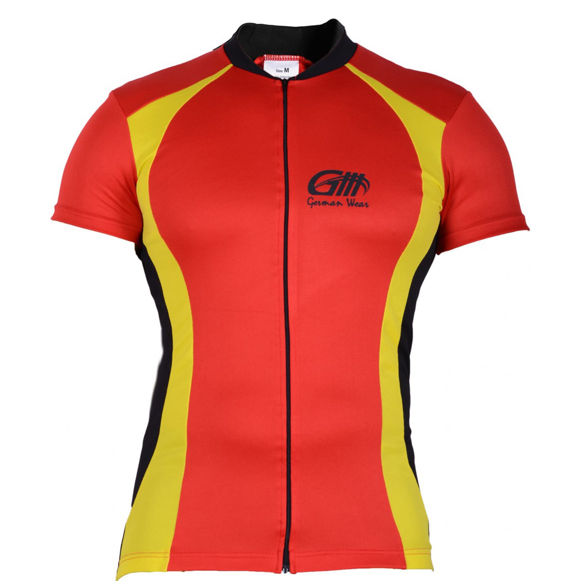 German Wear Radtrikot 295 Jersey Red/Yellow Herren Radler Jersey Rot/Neongelb