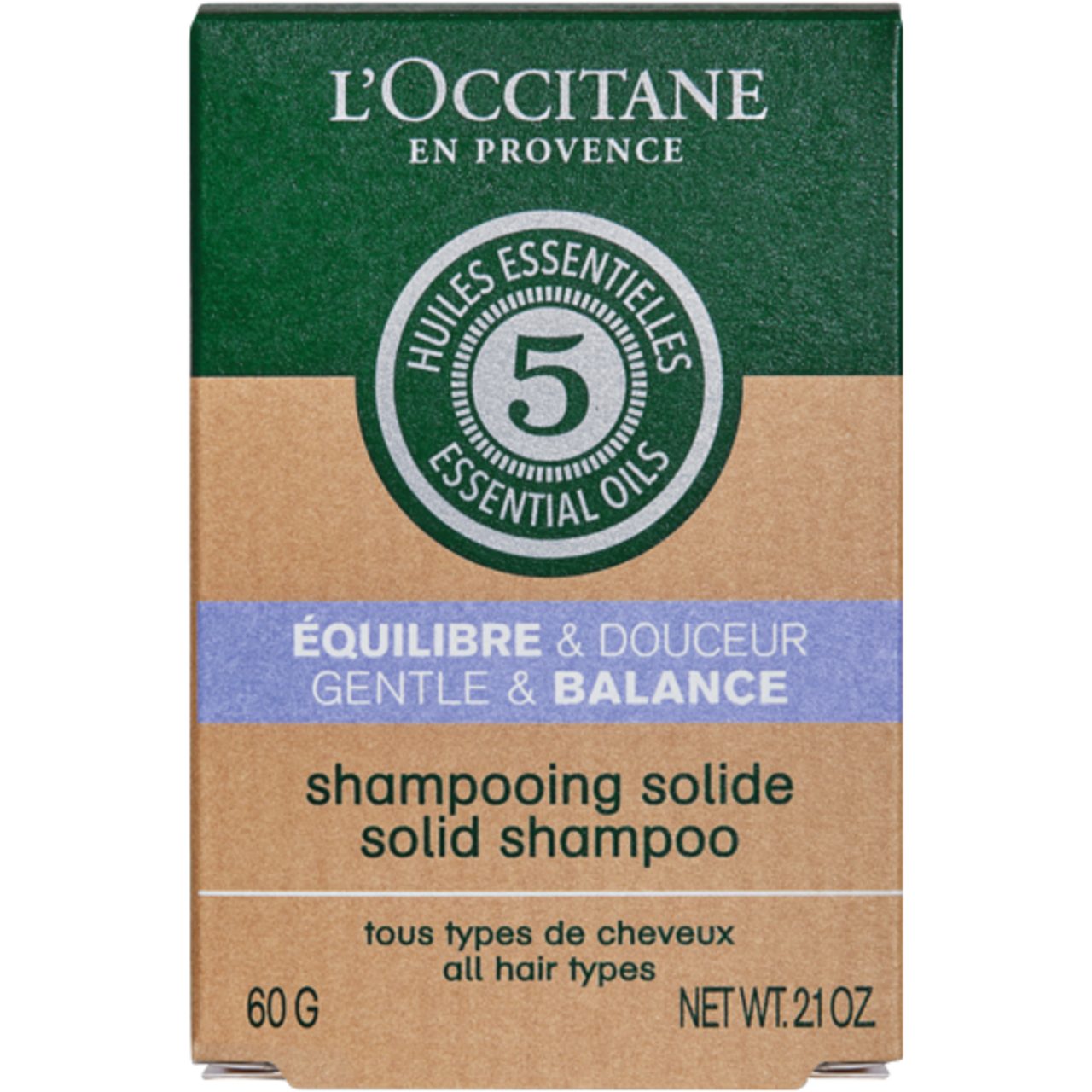 L'OCCITANE Festes Haarshampoo Aromachologie Sanfte Balance Festes Shampoo, Alle Hauttypen