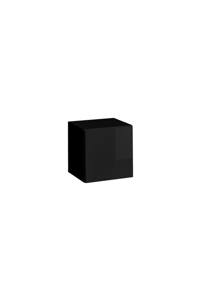 (5-St), Stylefy Holzwerkstoff, - Wohnwand Dafne aus XIII, aus Set mit Hochglanzfronten, Schwarz Matt 3xHängeschrank Modern bestehend Schwarz Modern, (Wohnmöbel, Wohnzimmer-Set, Hochglanz Push-to-Open, und 2xWandboard,