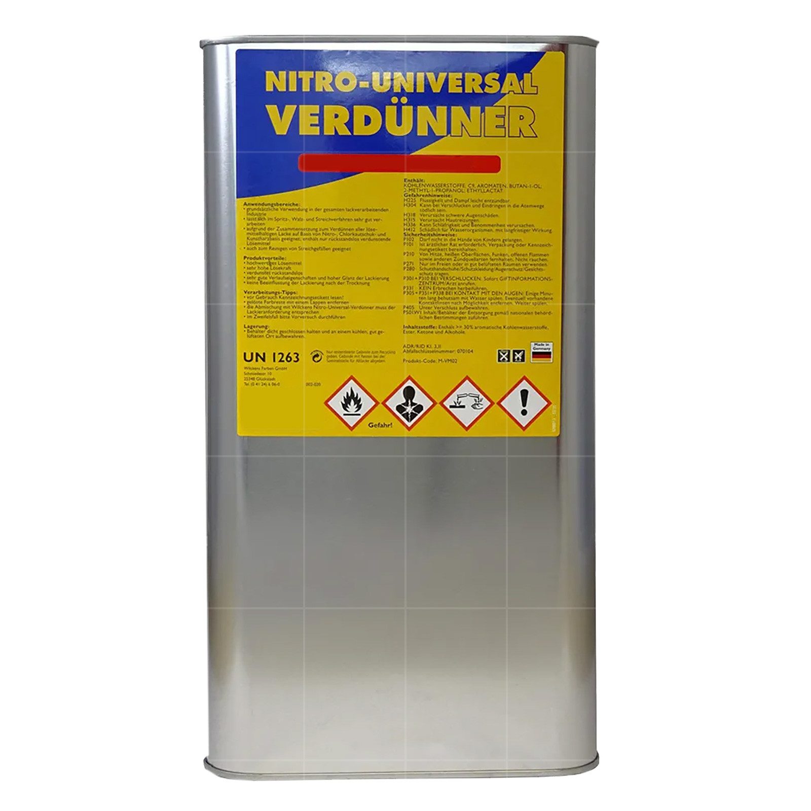 Wilckens Farben Polyurethan-Verdünnung Nitro-Universal Verdünnung - 5 Ltr