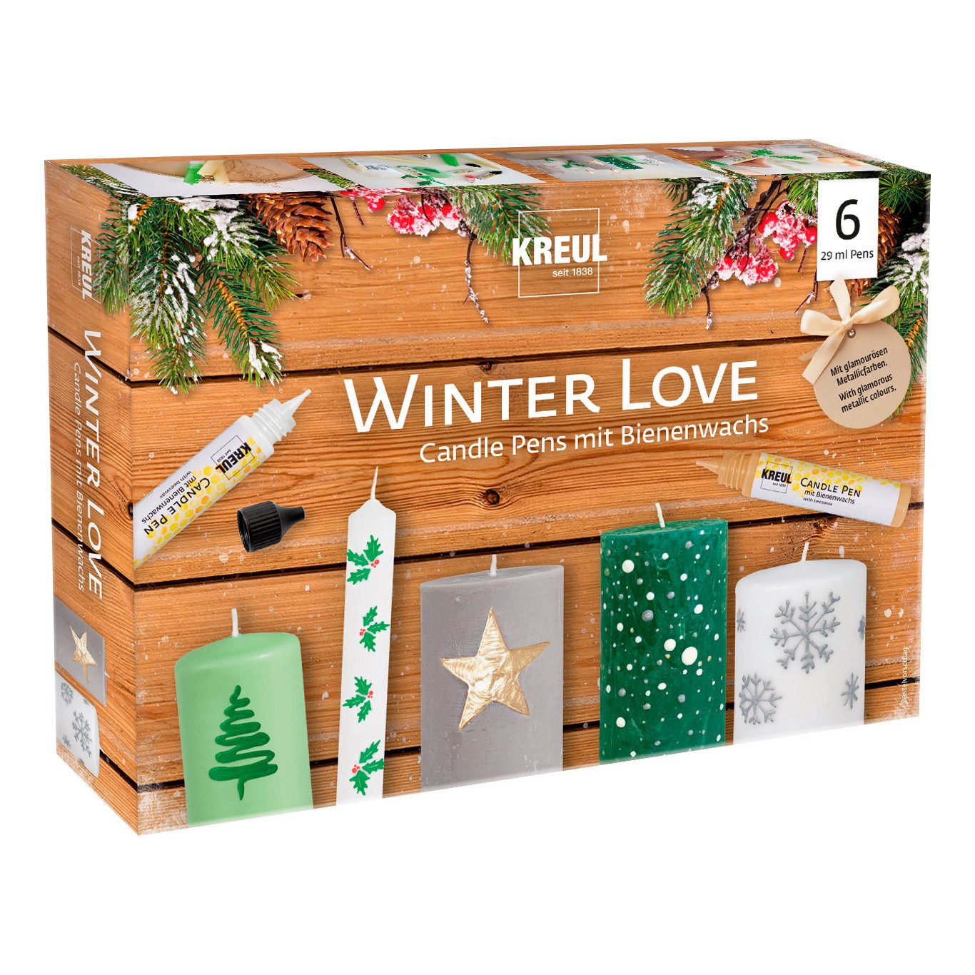 Kreul Malstift Candle Pen Winter Love, 6er-Set