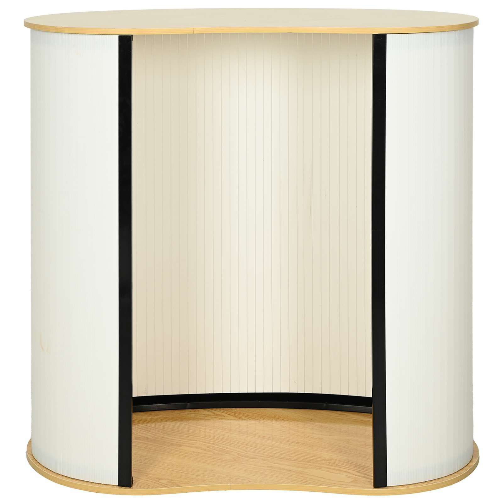 vidaXL Empfangstheke Messetheke Hellbraun und Weiß 90 x 48 x 93 cm (1-St) – Bild 5 von 5