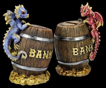 Figuren Shop GmbH Spardose Spardosen 2er Set - Bunte Drachen - Fantasy Dekoration Sparbüchse