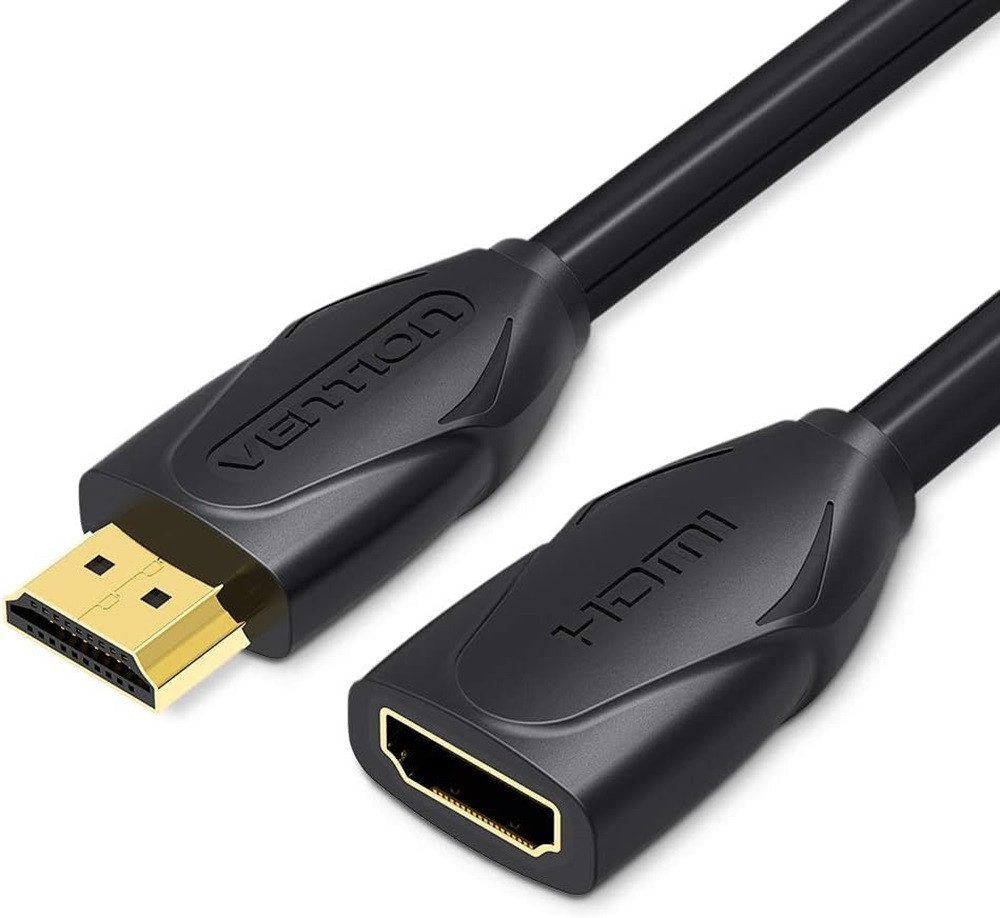 VENTION HDMI-Verlängerungskabel, 1 m, 4K 30Hz Schwarz HDMI-Kabel