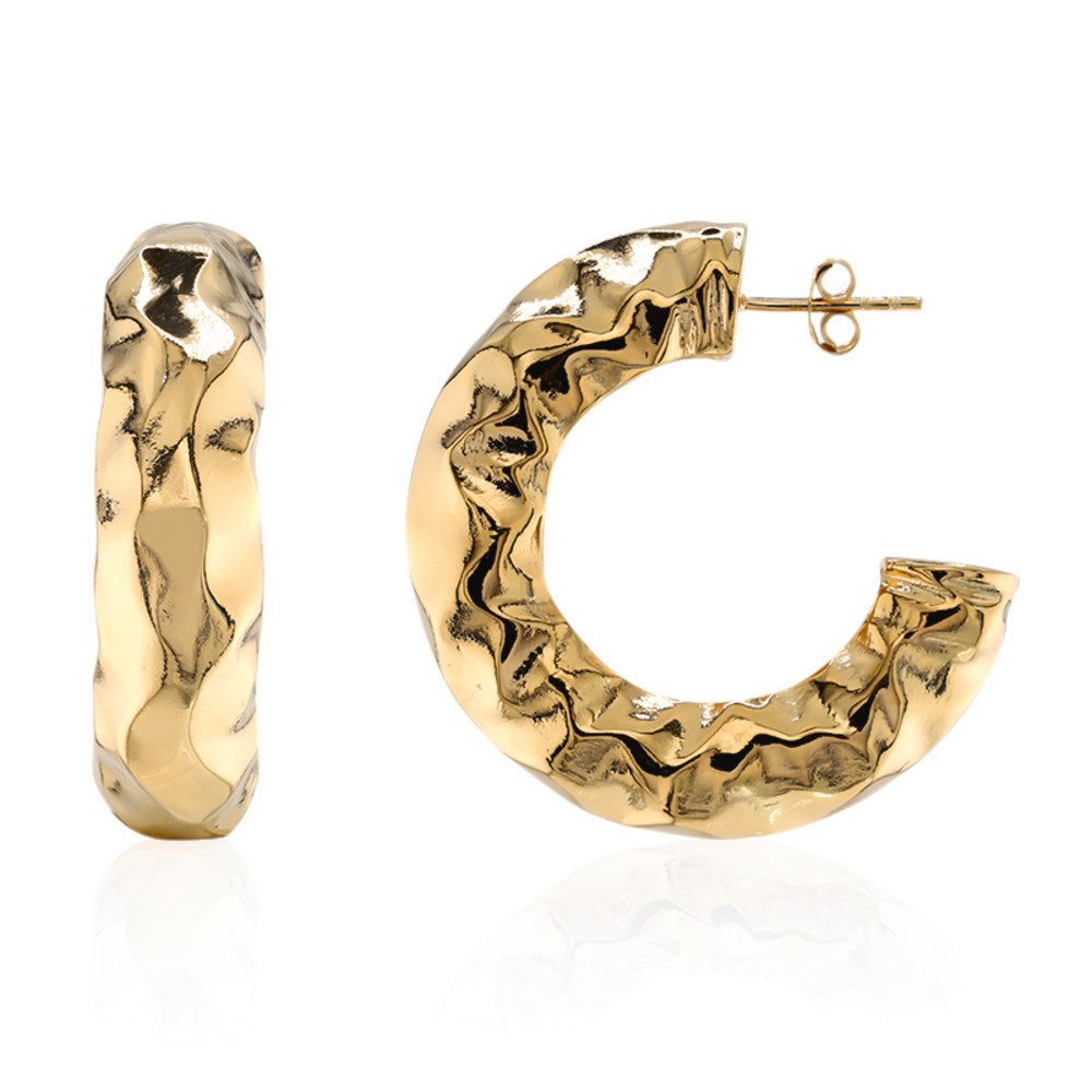 Cavill Ohrring-Set Vergoldete Creolen 36 mm aus 925er Sterlingsilber, Damen Echtschmuck (2-tlg)