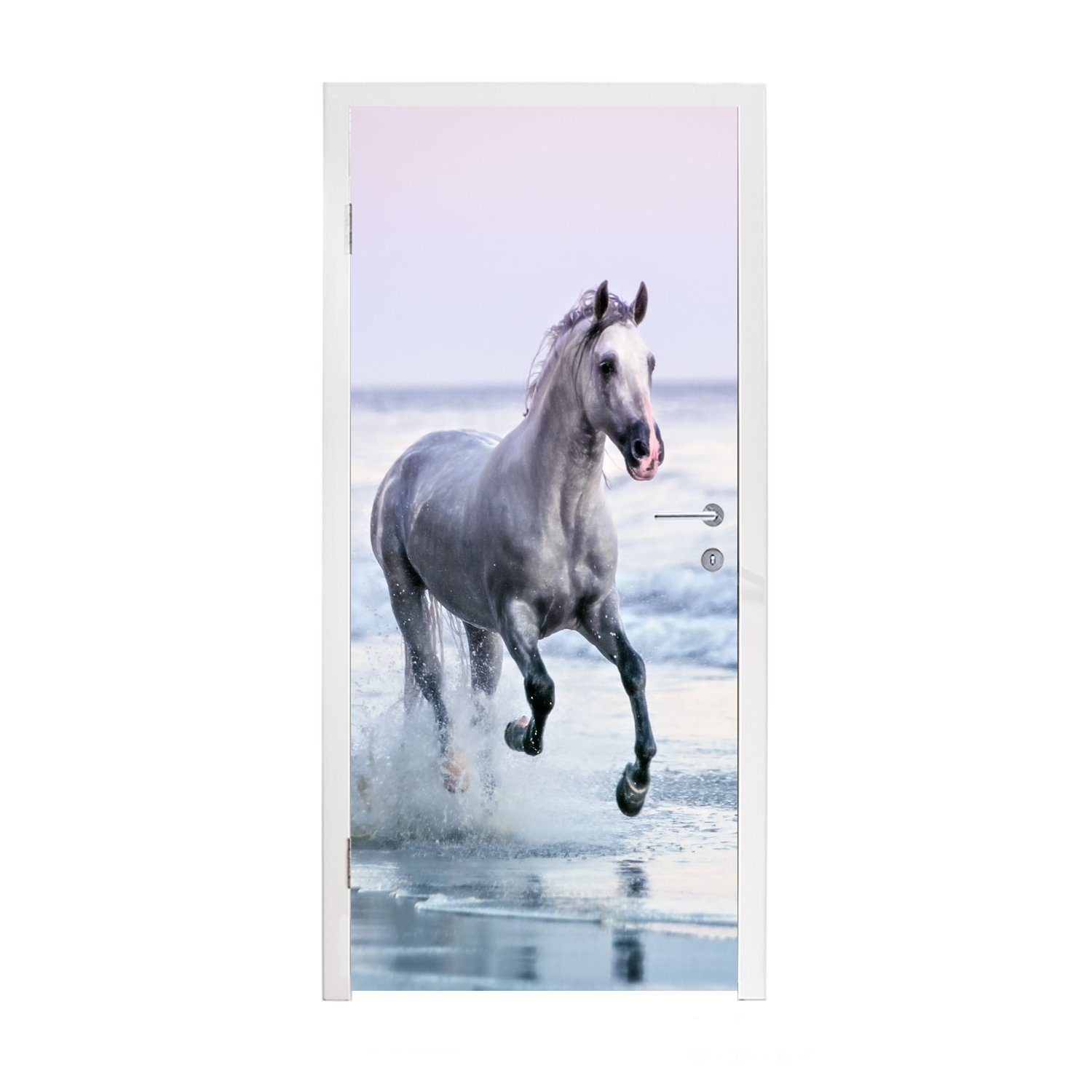 MuchoWow Türtapete Pferde - Luft - Meer, Matt, bedruckt, (1 St), Fototapete für Tür, Türaufkleber, 75x205 cm | Türtapeten