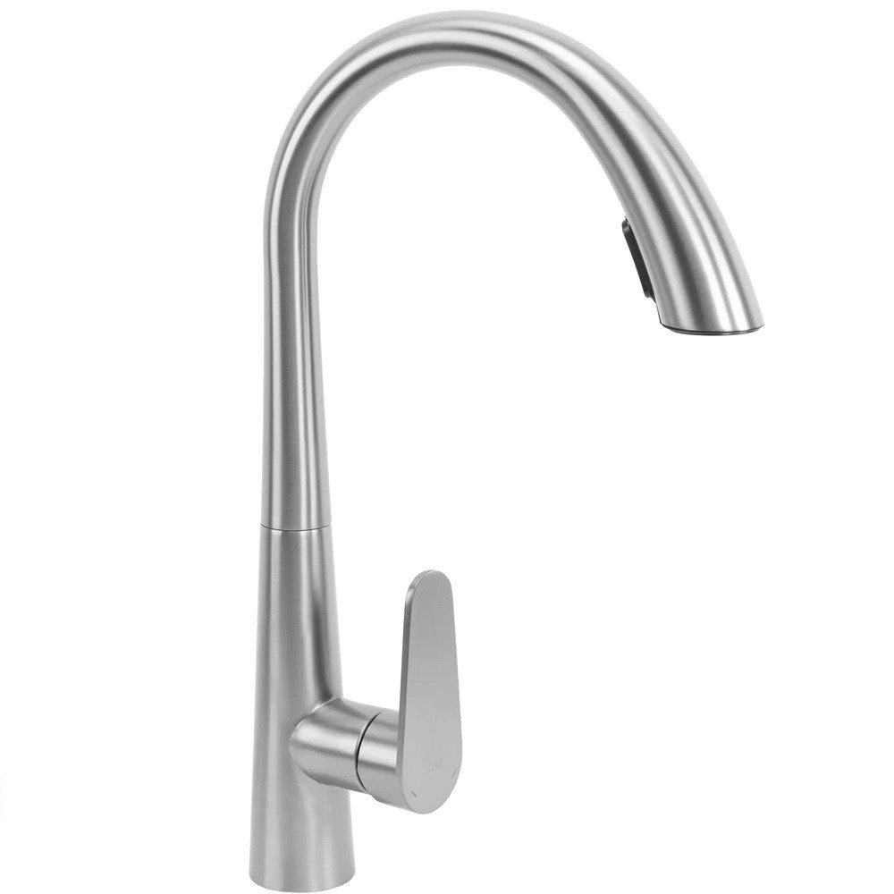 wohnwerk.idee Küchenarmatur Wasserhahn Küche ausziehbar Gold Matt Gebürstet Schwarz Chrom Ross